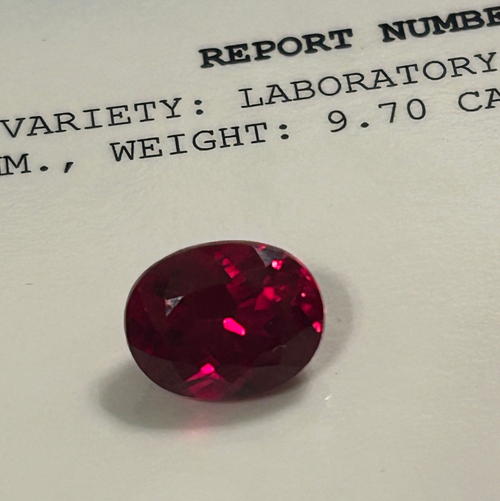 Dark Red Ruby Oval Cut 9.70 ct - 2