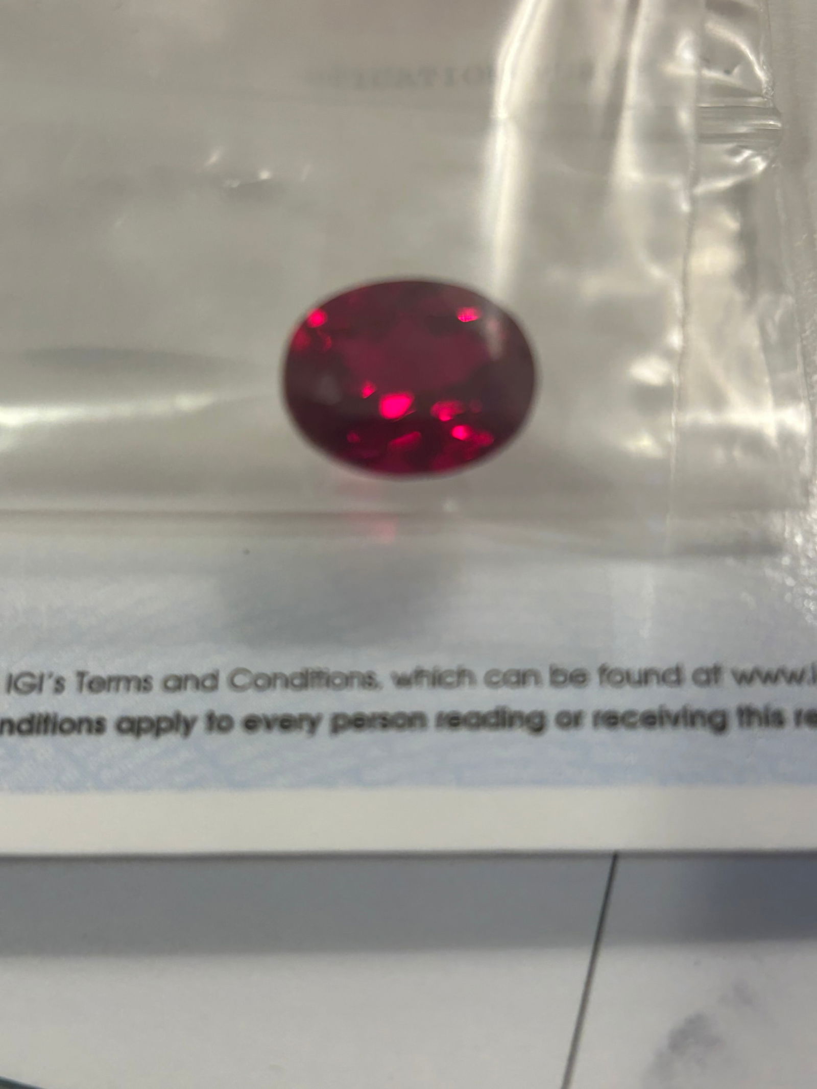 Lab Grown Ruby Oval Cut 11 ct - 3