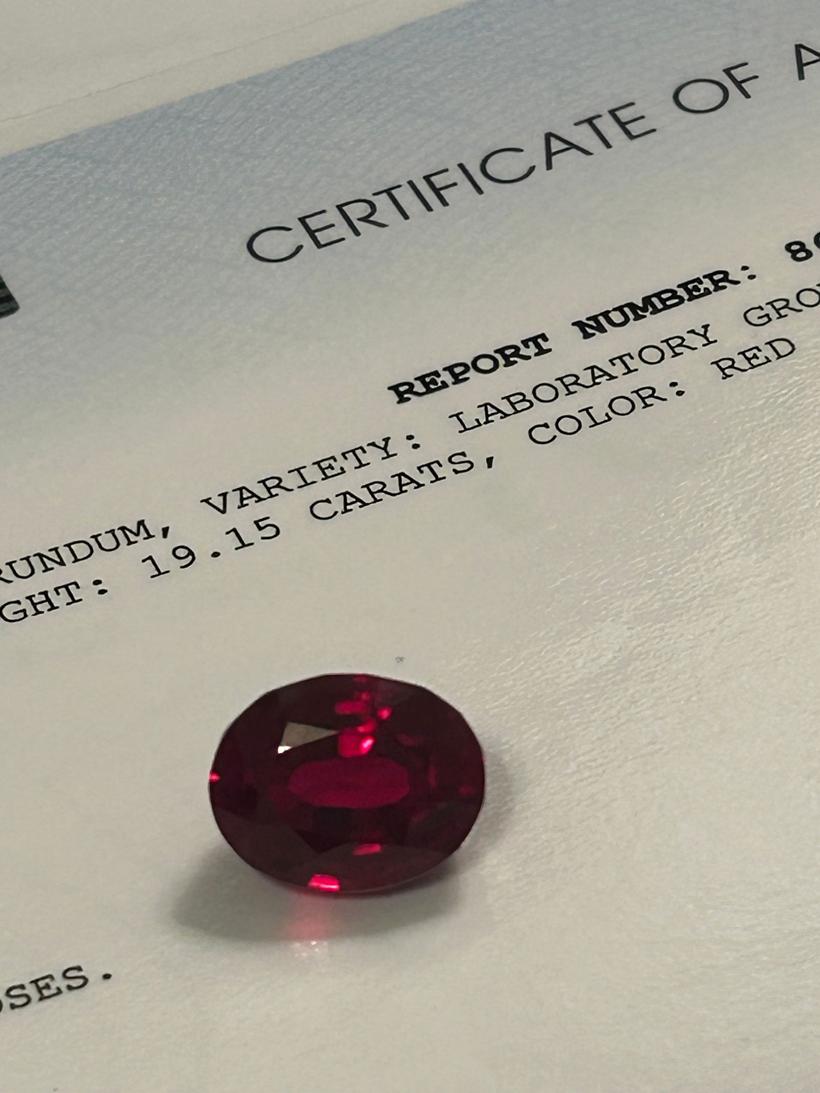 BIIIIGGG Cut Ruby 19.15 ct Lab grown - 2