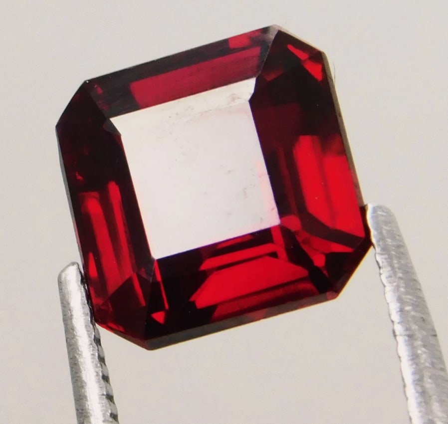 5.10ct Natural Red Ruby Square Radiant Cut from Mozambique (1 of 2)