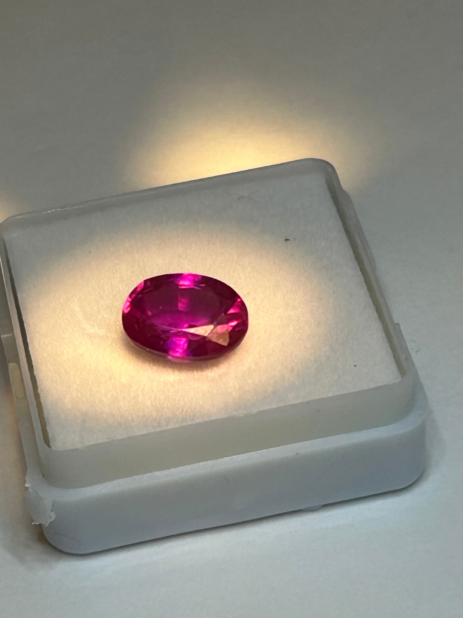 Flawless Natural Mogok Pink Ruby 2.87 Ct Oval Cut: Untreated natural ruby from the Mogok region in Myanmar is an exceptionally rare, high-value gemstone. Tthis untreated (no heat, no enhancements) gem possesses top-tier clarity. It features superior b