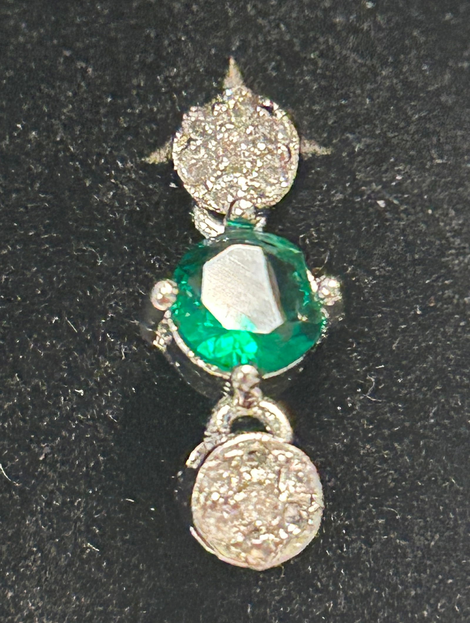 Diamond and Emerald Earrings - 2
