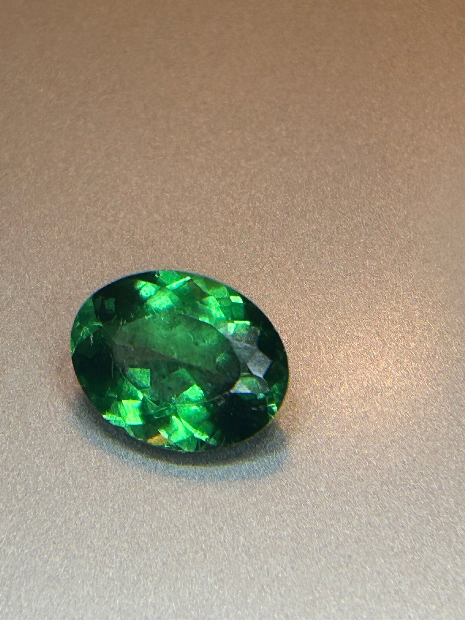 Stunning Green Emerald Oval Cut 4 Ct from Colombia: 11 x 9 x 5mm intense, vivid green saturation with slight bluish undertones, often described as having excellent, bright, and lively, "gardens" (jard?n). These, highly sought-after gems often