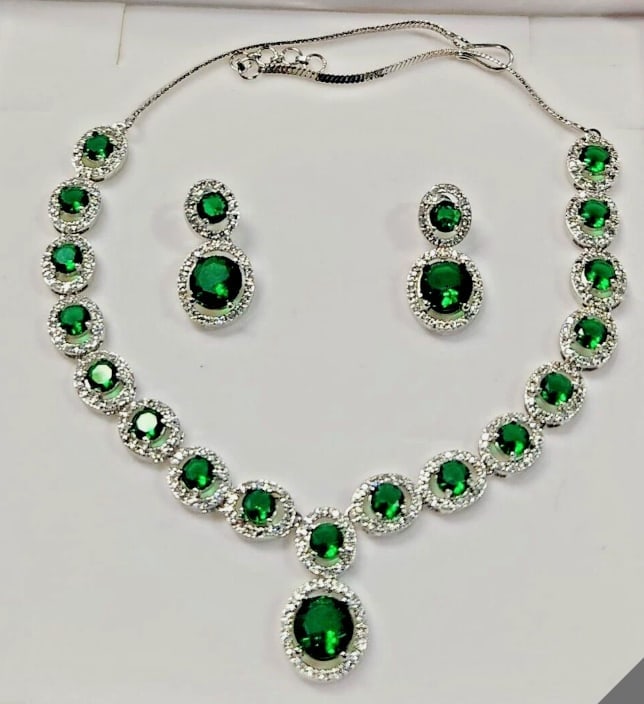 Emerald & Diamond Bridal Set - 2