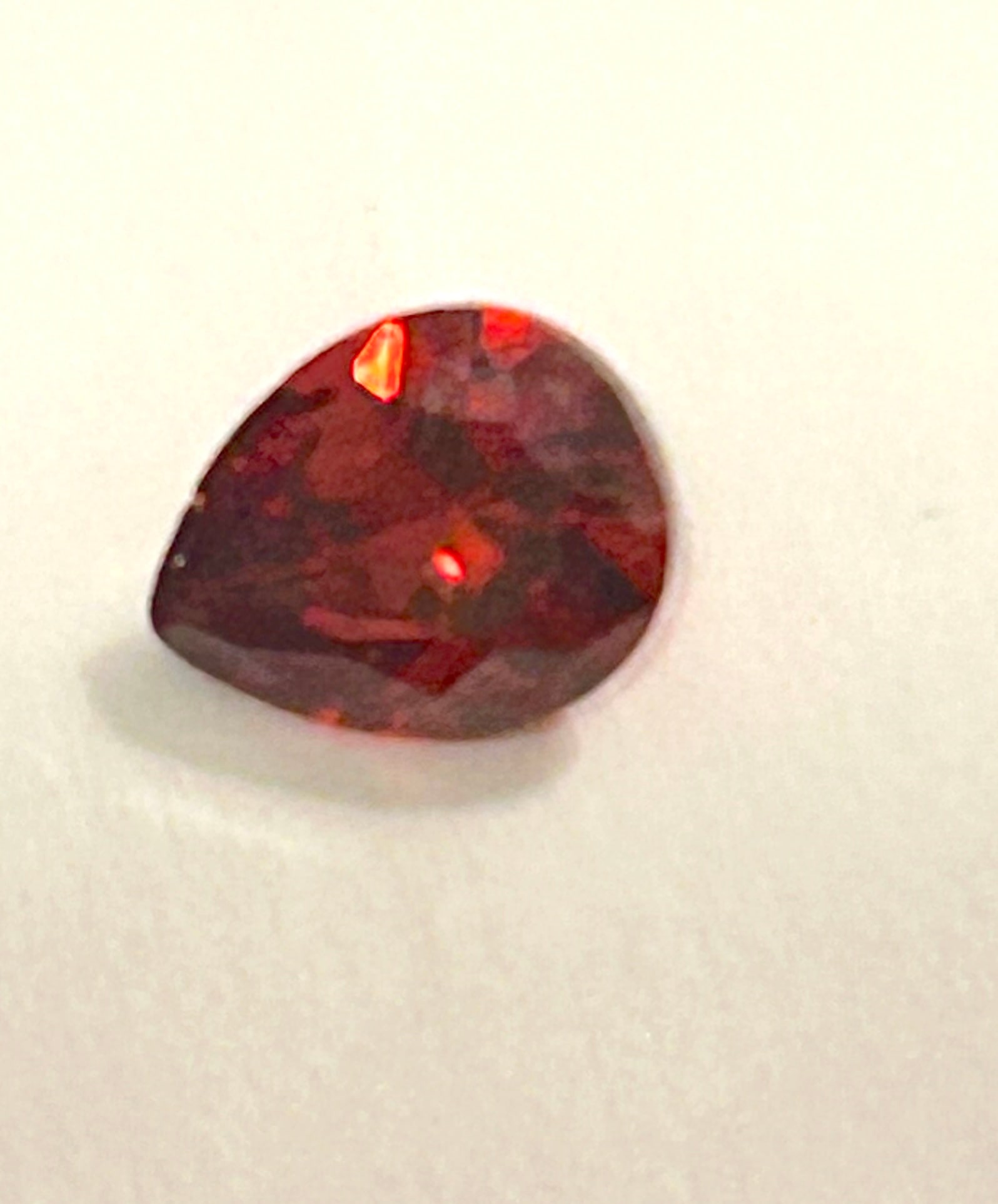 Natural Red Garnet Pear Cut 2ct from Brazil (1 of 4)