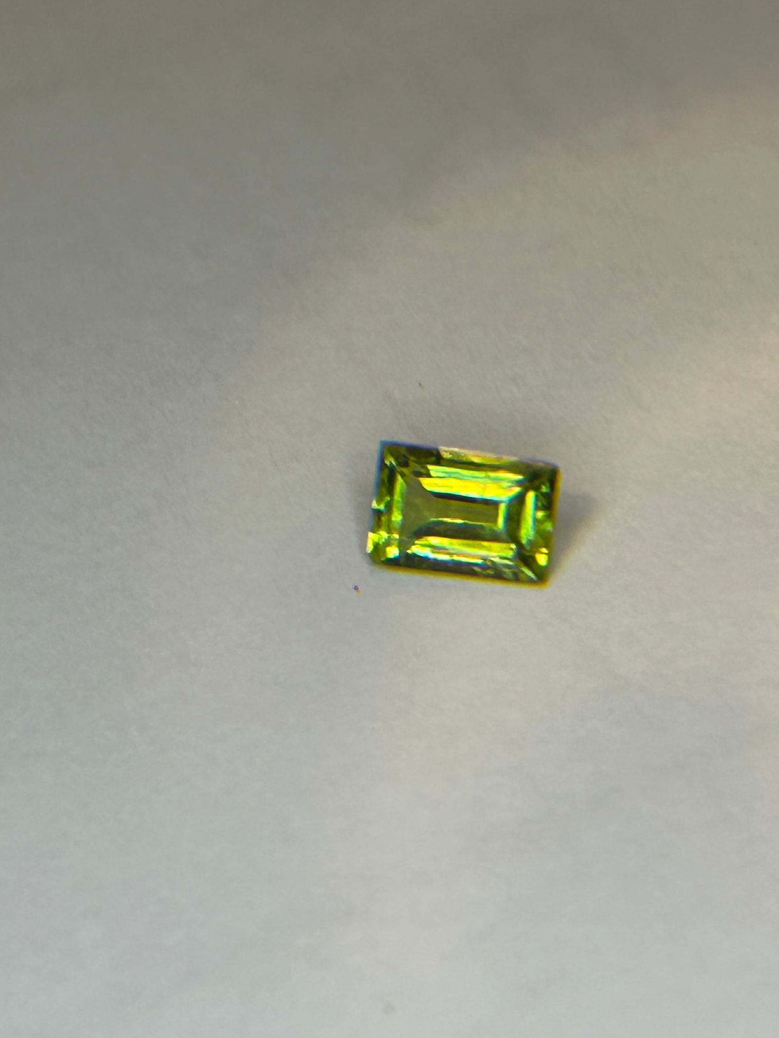 1.10 ct Emerald Cut Natural Green Peridot (1 of 1)