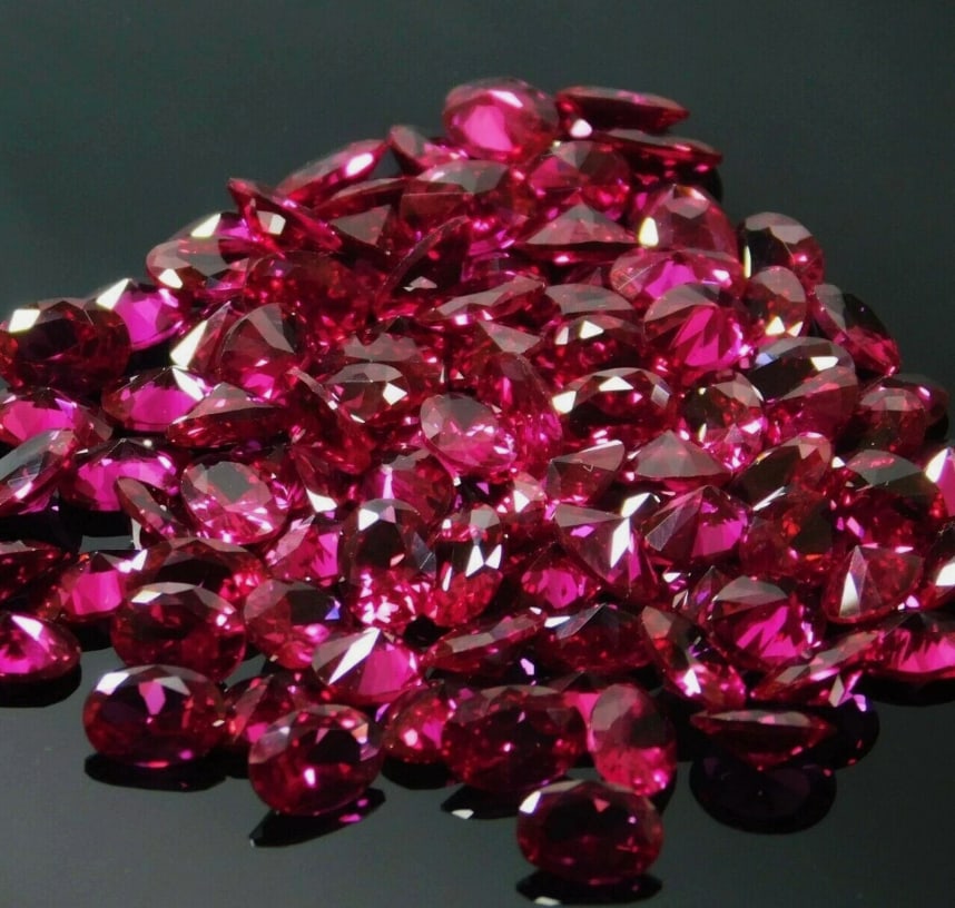 Natural Red Ruby Mogok Oval Shape 7mm 50 pcs 37ct tcw: Natural Red Ruby Mogok Oval Shape 7mm 50 pcs 37ct tcw