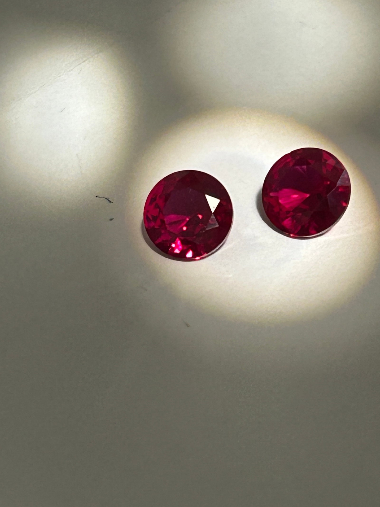 Red Ruby PAIR 6ct tcw Round Cut from Burma. No Reserve. GIR Certified (1 of 4)