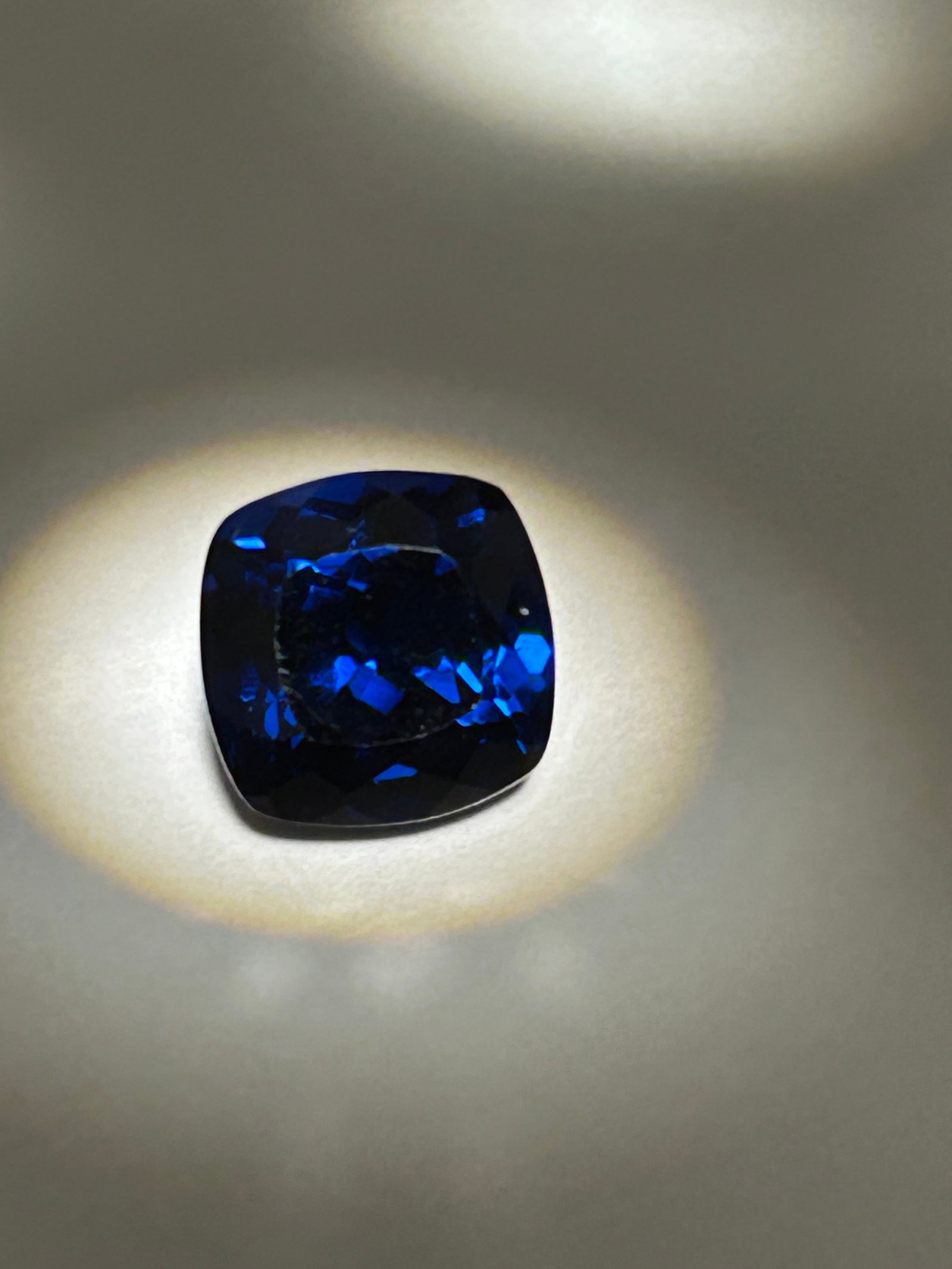 6.4ct Arkansas Blue Benitoite Cushion Cut No Reserve ASGL Certified (1 of 4)