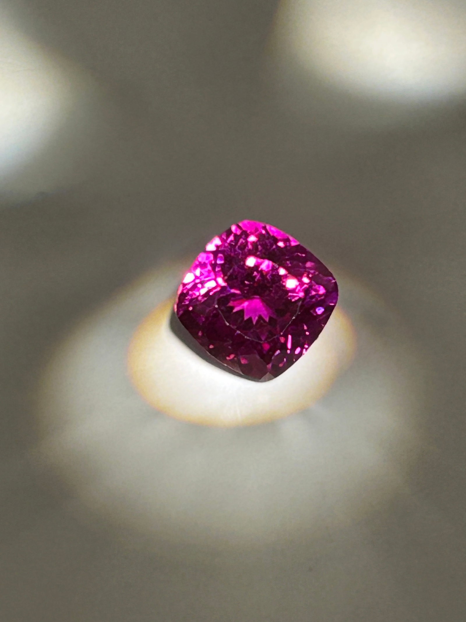7.40 Carat Mozambique Raspberry Rhodolite Garnet Cushion Cut AGSL Certified: Ideal for statement jewelry. Expertly cut in a brilliant cushion shape, this durable stone (7–7.5 Mohs) offers high clarity and excellent brilliance, making it a valuable, radiant choice. While rhod