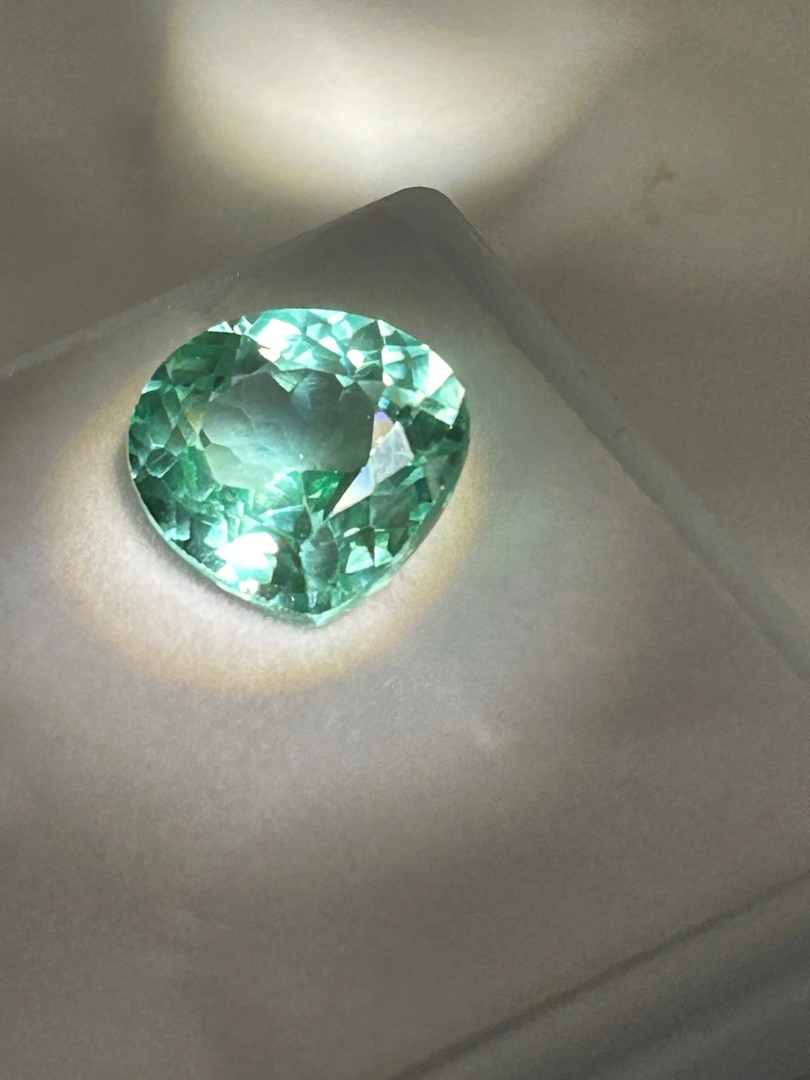 11.60 Carat Sri Lankan Vivid Pastel Green Sapphire Pear Cut EGL Certified: A light, soft pastel green hue. Sourced from the gem-rich Ratnapura region, It is suited for bespoke jewelry, offering a distinctive, romantic, and earthy aesthetic. Insane Clarity.Heart cuts are spec