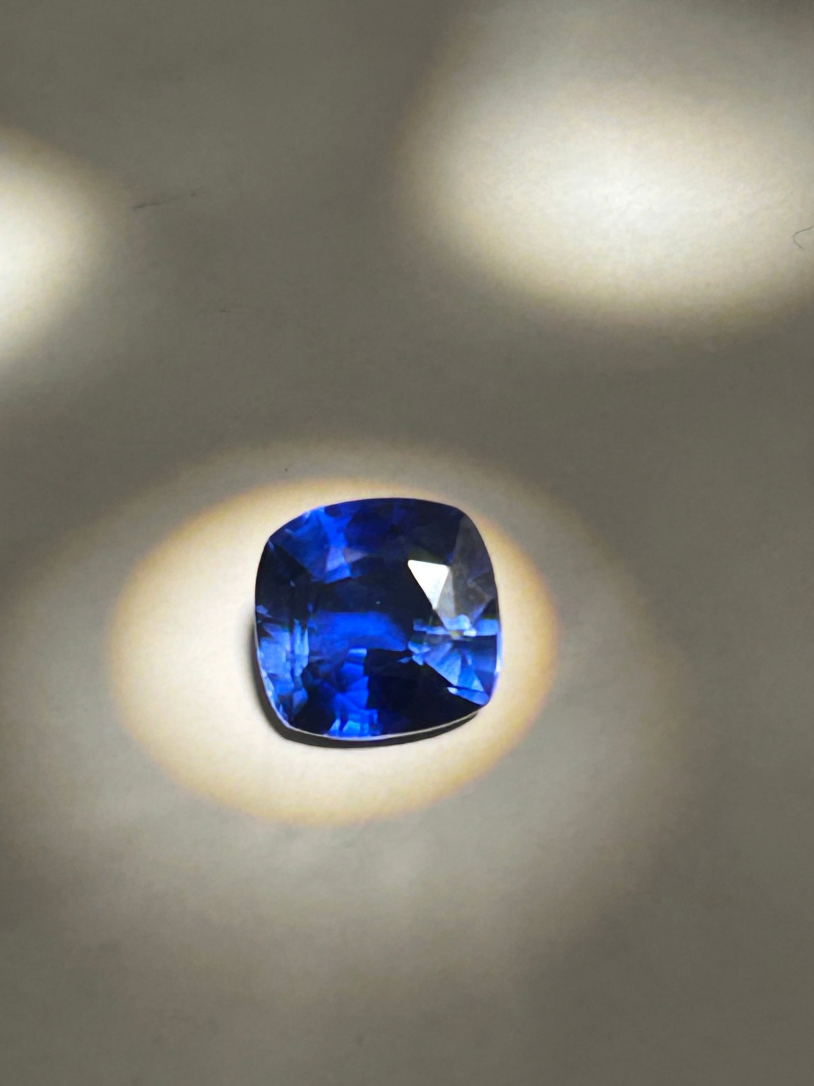 6.35 Carat Pakistani Blue Sapphire Cushion Cut EGL Certified: Features a rich, deep blue hue with a cushion-cut facet pattern (a square or rectangular shape with rounded corners) to maximize brilliance. This size is ideal for a statement ring or pendant, often d