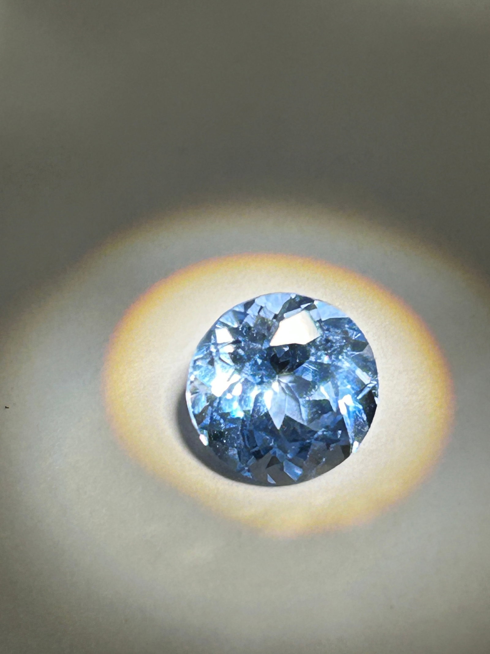 2 Carat Namibian Blue Jeremejevite Round Cut: Collector-grade gemstone, often originating from Namibia. These stones are cherished for their pale to intense blue hues, high transparency, and vitreous luster.