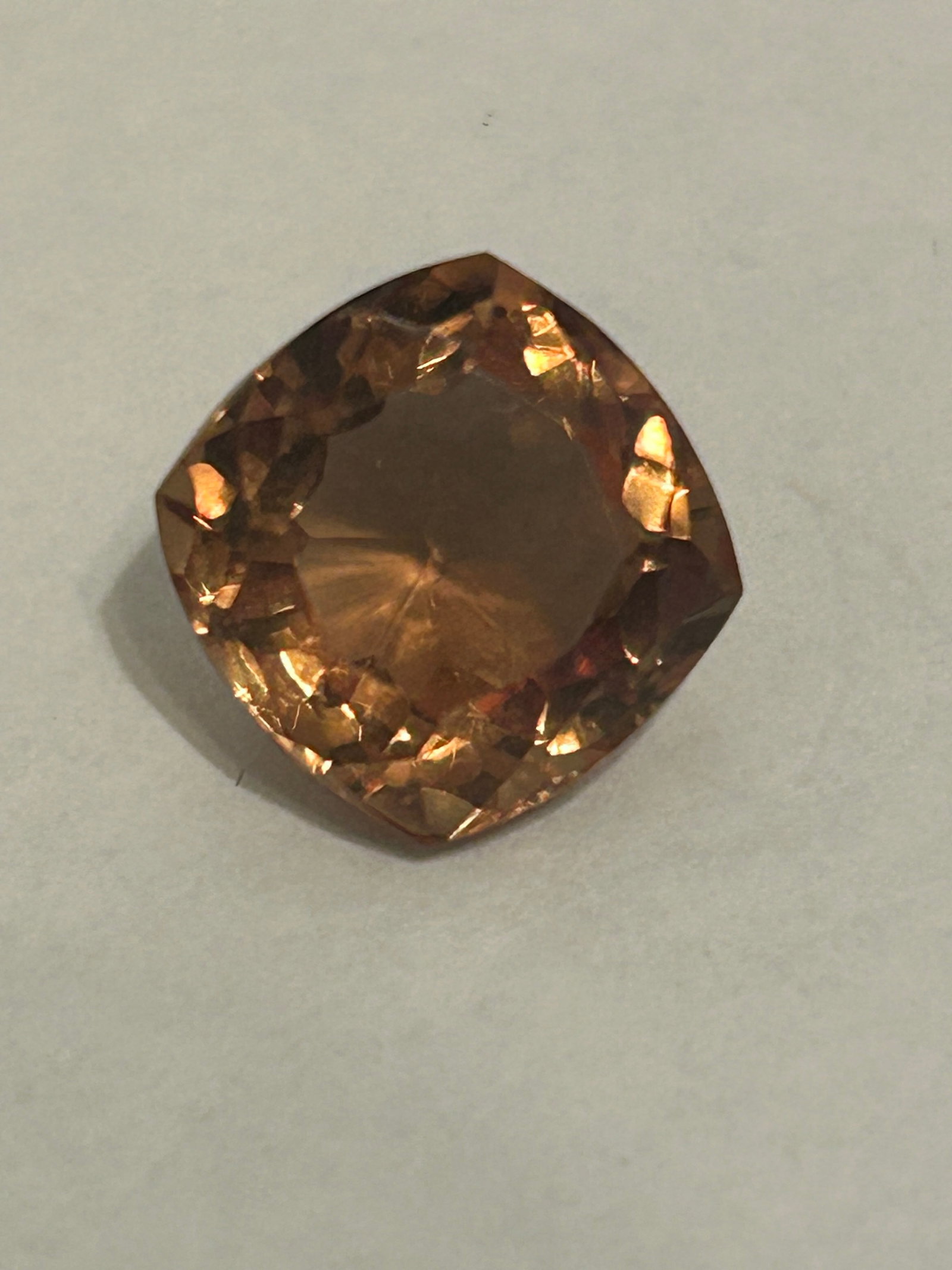 8.10 Carat Natural Alexandrite Brown to Yellow Cushion Cut EGL Certified: Characterized by a color change from brown to yellow. It is a large, lab-grown, color-changing gemstone, often used in custom jewelry due to its substantial size and striking, unusual color shift. Ale