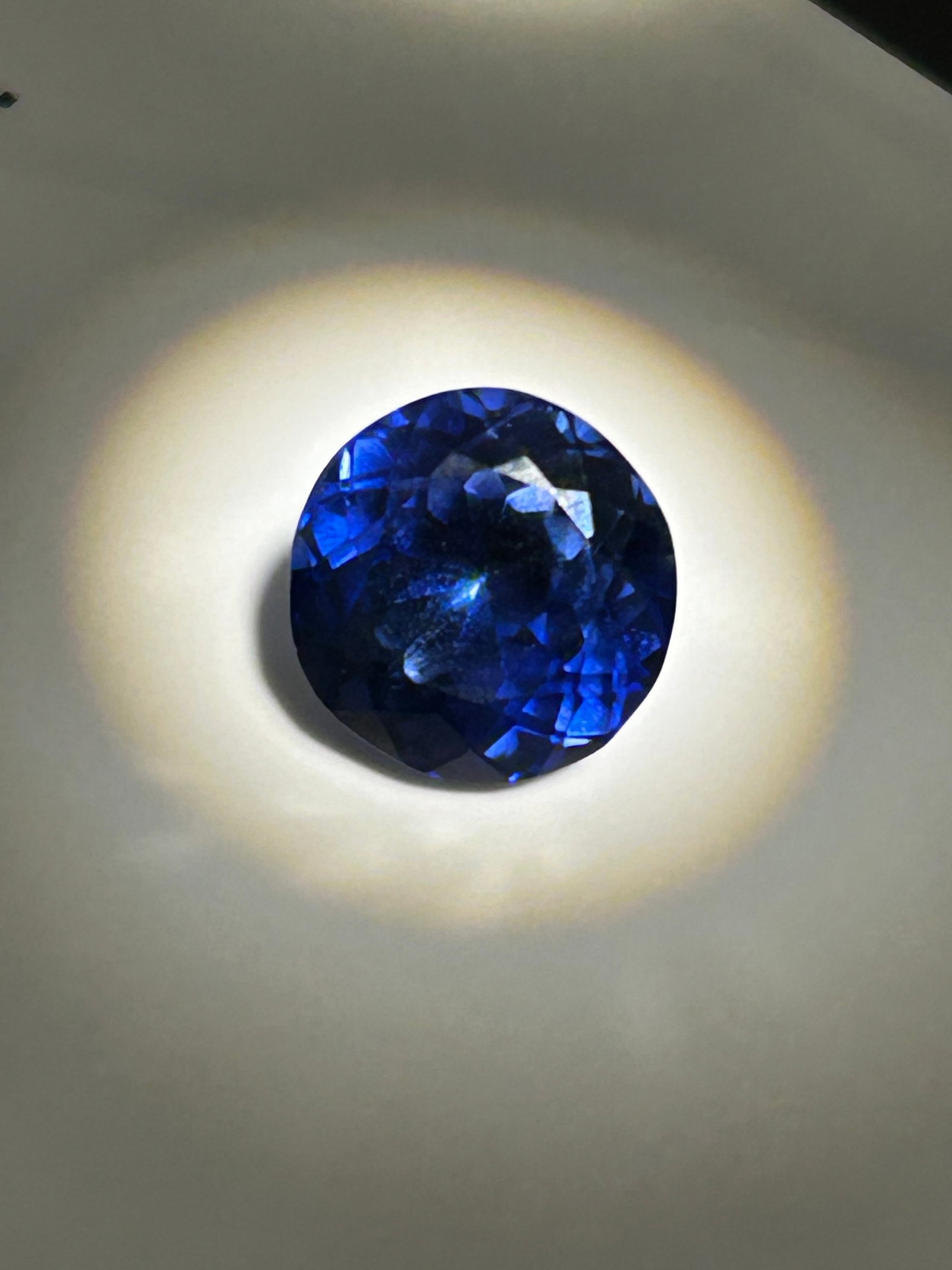 5.84 Carat Blue Sapphire Round Cut GIA Certified Lab Grown (1 of 4)