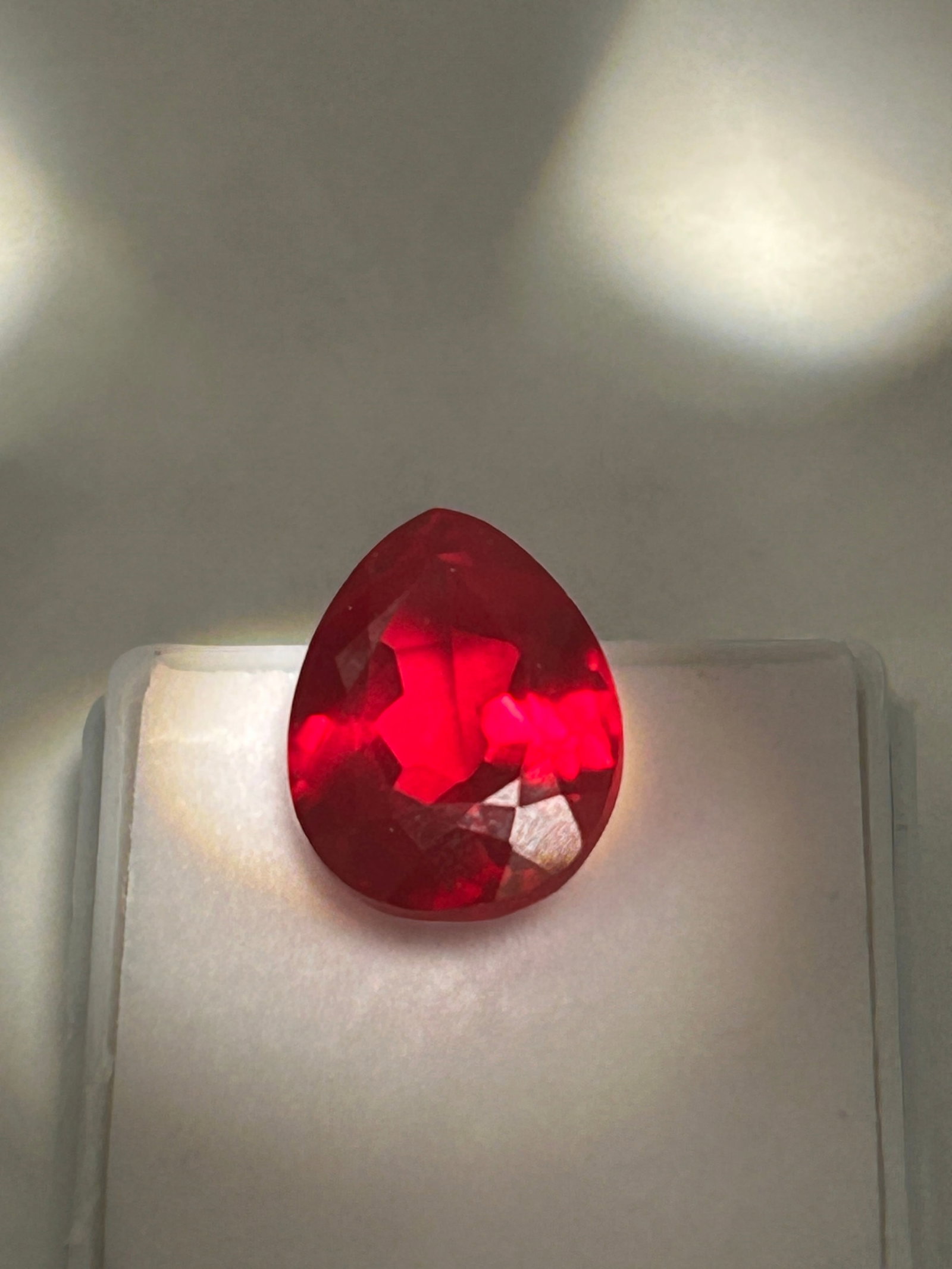 10.95 Carat ---- Burmese Red Ruby---- Pear Cut ---- EGL Certified: Typically found in high-end, certified, and often heated, listings. Rubies of this size and origin are rare, often categorized as substantial investments or luxury centerpiece stones for jewelry.