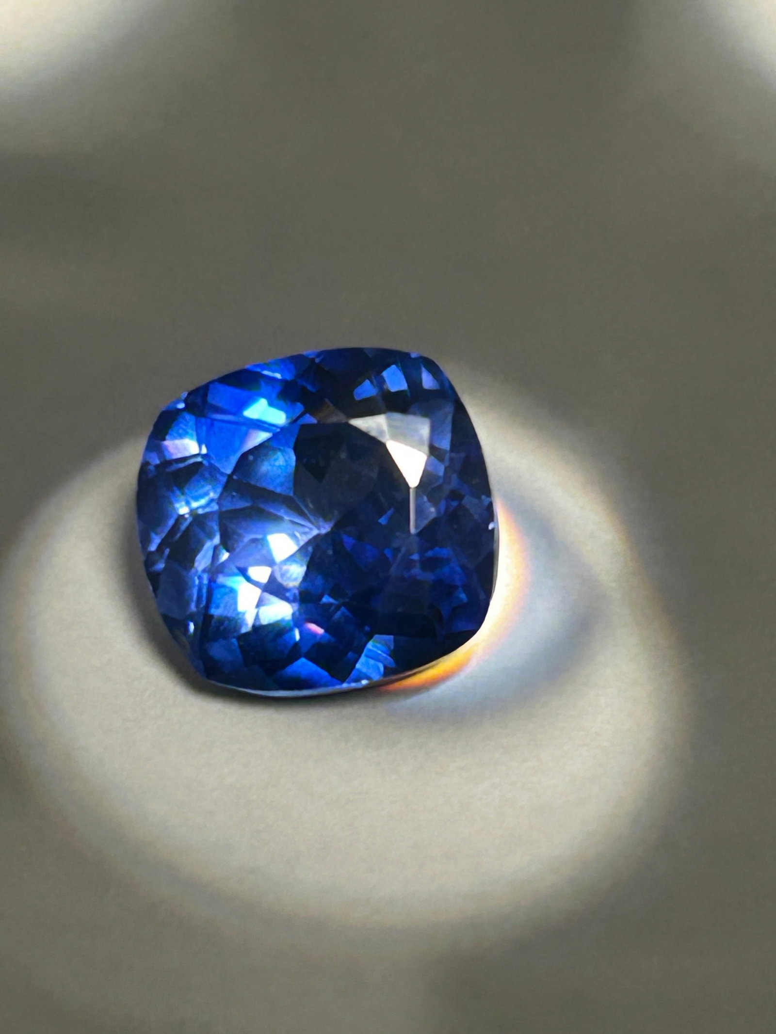 11.95 Carat ---- Kashmiri Blue Sapphire---- Cushion Cut ---- EGL Certified: an exceptionally rare and important gemstone, placing it in a league of "museum-grade" collector stones. Renowned for their "velvety" appearance, authentic Kashmir sapphires of this size (nearly 12 ca