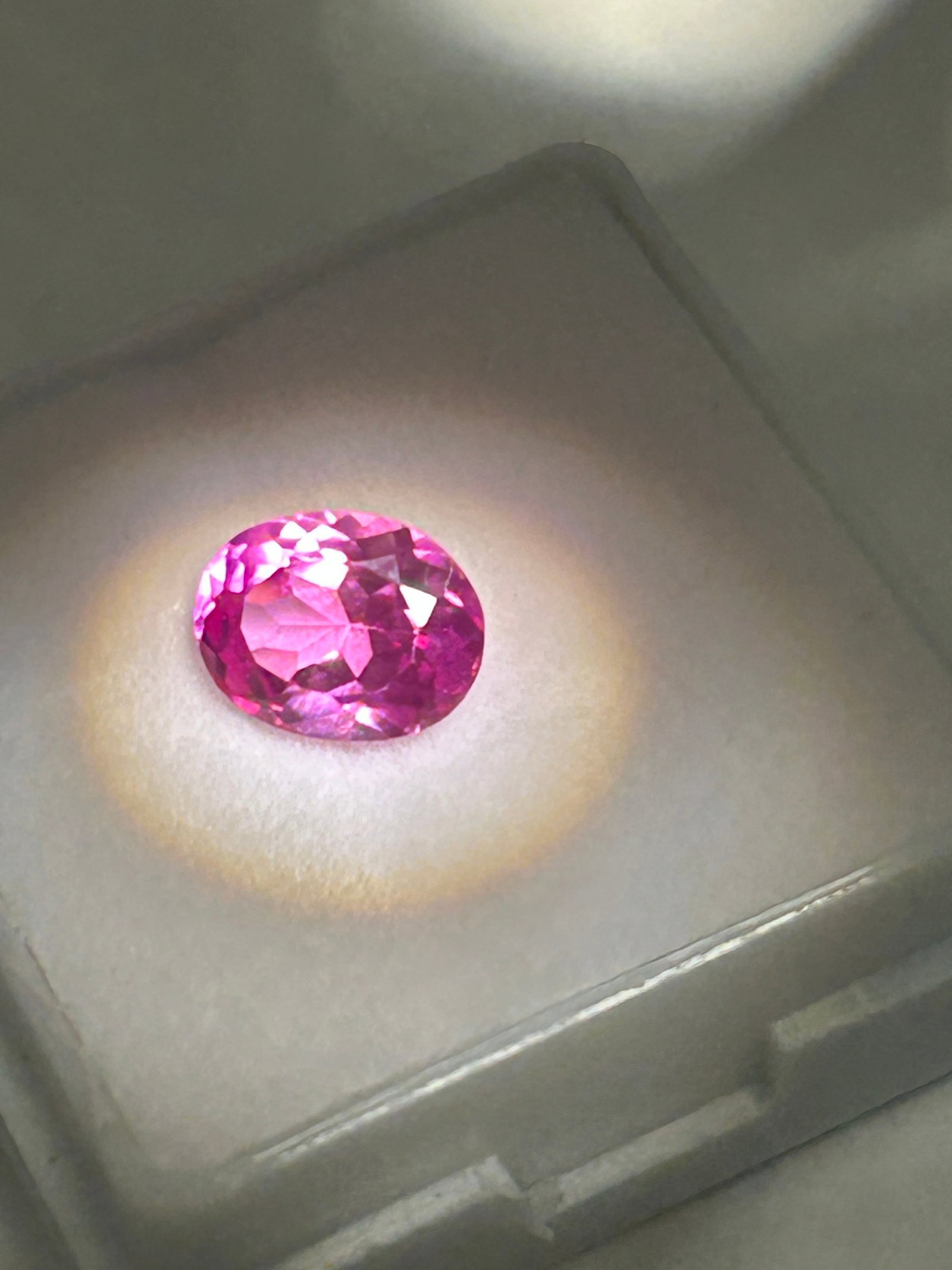 1.80 Carat ---- Mogok Pink Ruby---- Oval Cut ---- GIE Certified: Characterized by its origin in Myanmar’s legendary Mogok valley. These gems often exhibit a vivid pinkish-red color, prized for their strong, natural fluorescence (even in daylight) and high-quality