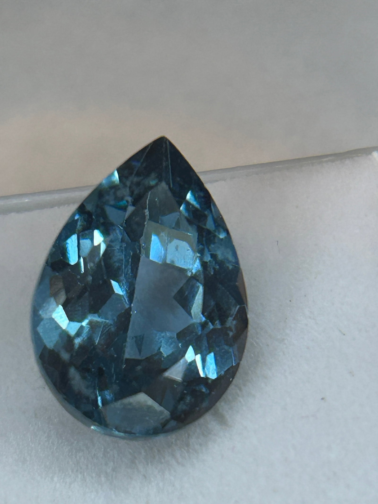 8.10 Carat --- Blue Tourmaline --- Pear Cut --- EGL Certified: An 8.10-carat blue tourmaline (often referred to as Indicolite) in a pear cut is a significant, rare, and valuable gemstone, particularly in that size, as blue is one of the hardest colors to find in 