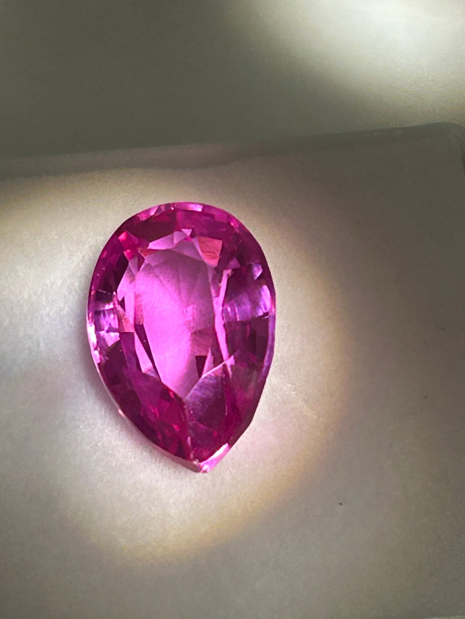 3.20 Carat --- Cambodian Pink Zircon --- Pear Cut --- GGI Certified (1 of 5)