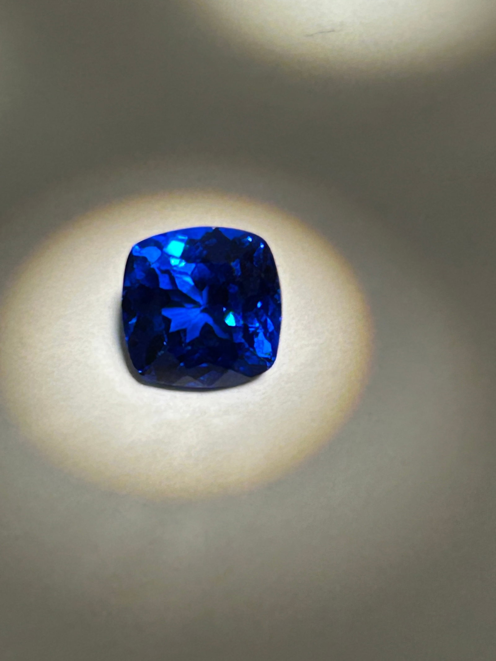 3.95 Carat Royal Blue Tanzanite Cushion Cut No Reserve AGSL Certified (1 of 5)
