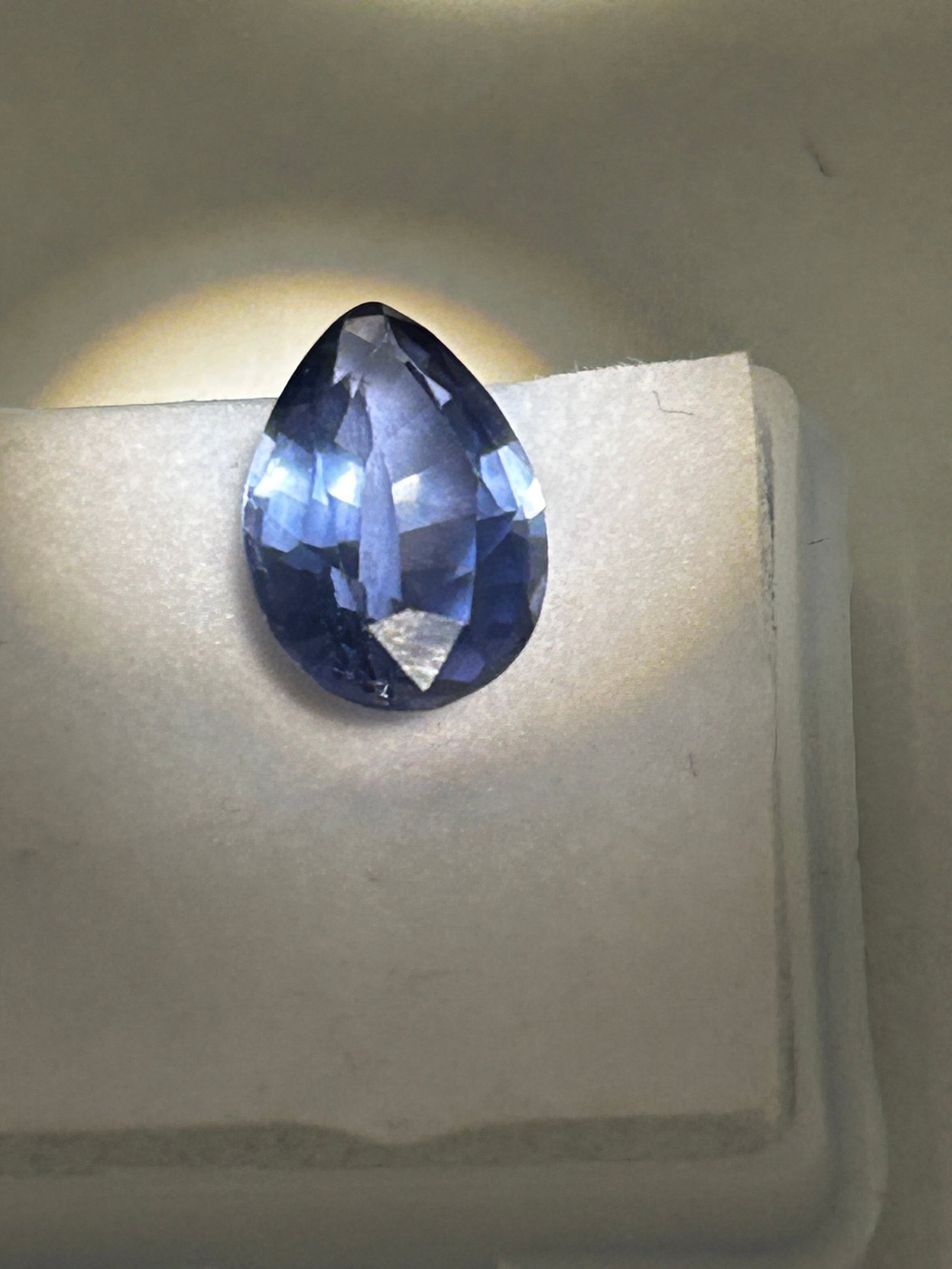 8.00 Carat --- Light Blue Sapphire --- Pear Cut: Known for its graceful "teardrop" silhouette, the pear cut combines the brilliance of a round cut with the elongating effect of a marquise. Light blue sapphires get their serene color from trace