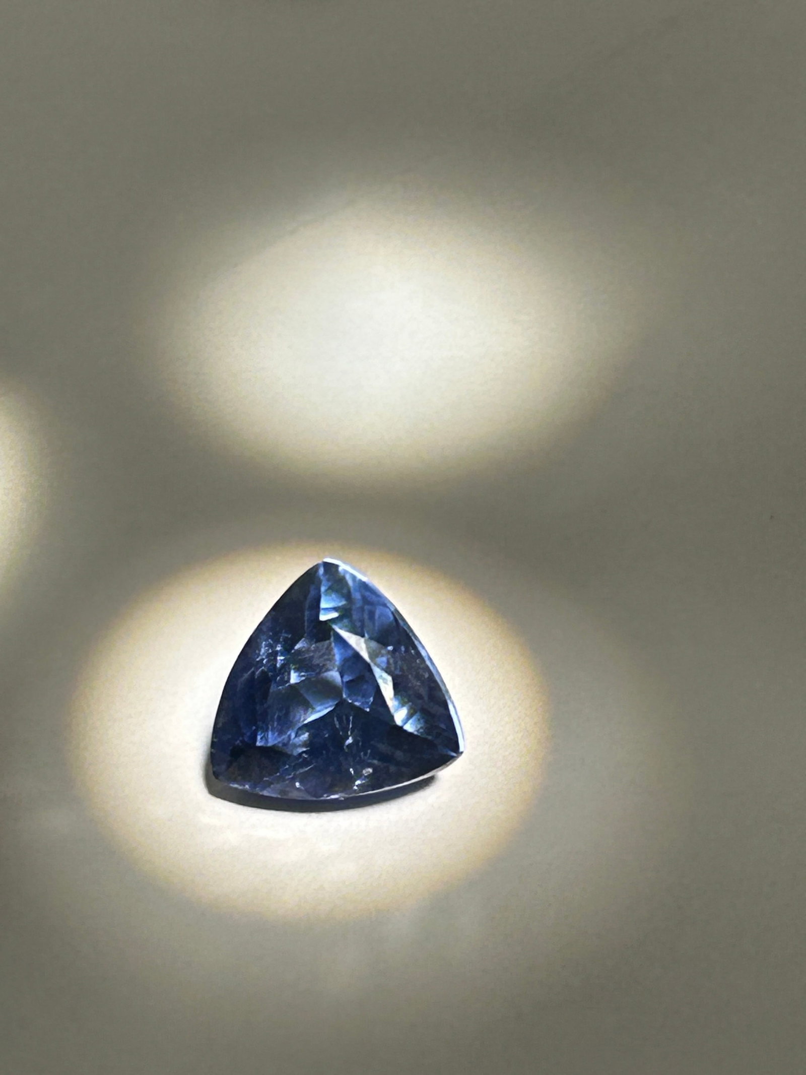 11 Carat --- Blue Tanzanite --- Trillion Cut: Violet-blue gemstone from Tanzania, known for its deep color and significant sparkle, Trillion cut, with superior clarity and excellent cut, making it a premium choice.Displaying intense royal blue hu