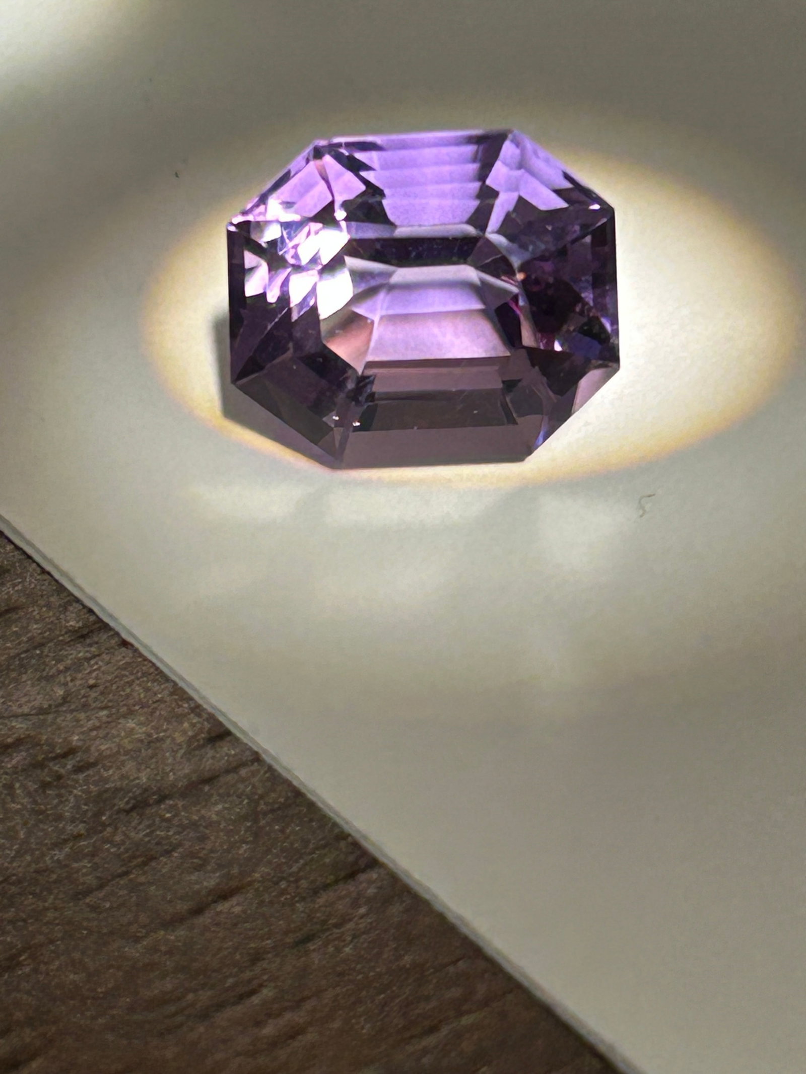 8.67 Carat --- Purple Amethyst --- Cushion Cut: A regal gemstone, featuring a square or rectangular shape with rounded corners, often described as "pillow-cut". It showcases deep, vibrant purple hues, excellent clarity and a high-brilliance facet p