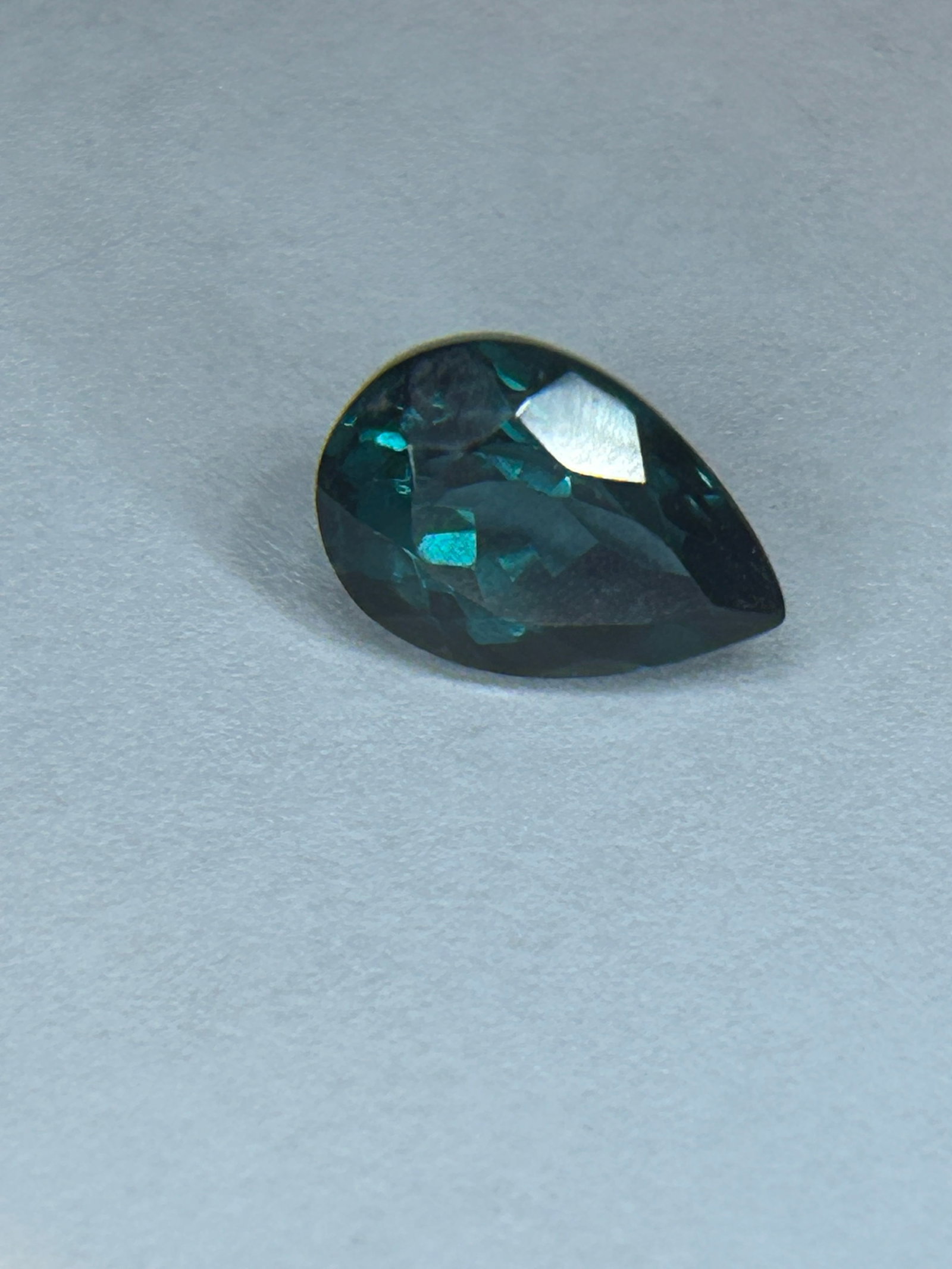 5.43 Carat -- Blue Sapphire --- Pear Mixed Cut ---LAB GROWN IGI Certified: 5.43 Carat -- Blue Sapphire --- Pear Mixed Cut
