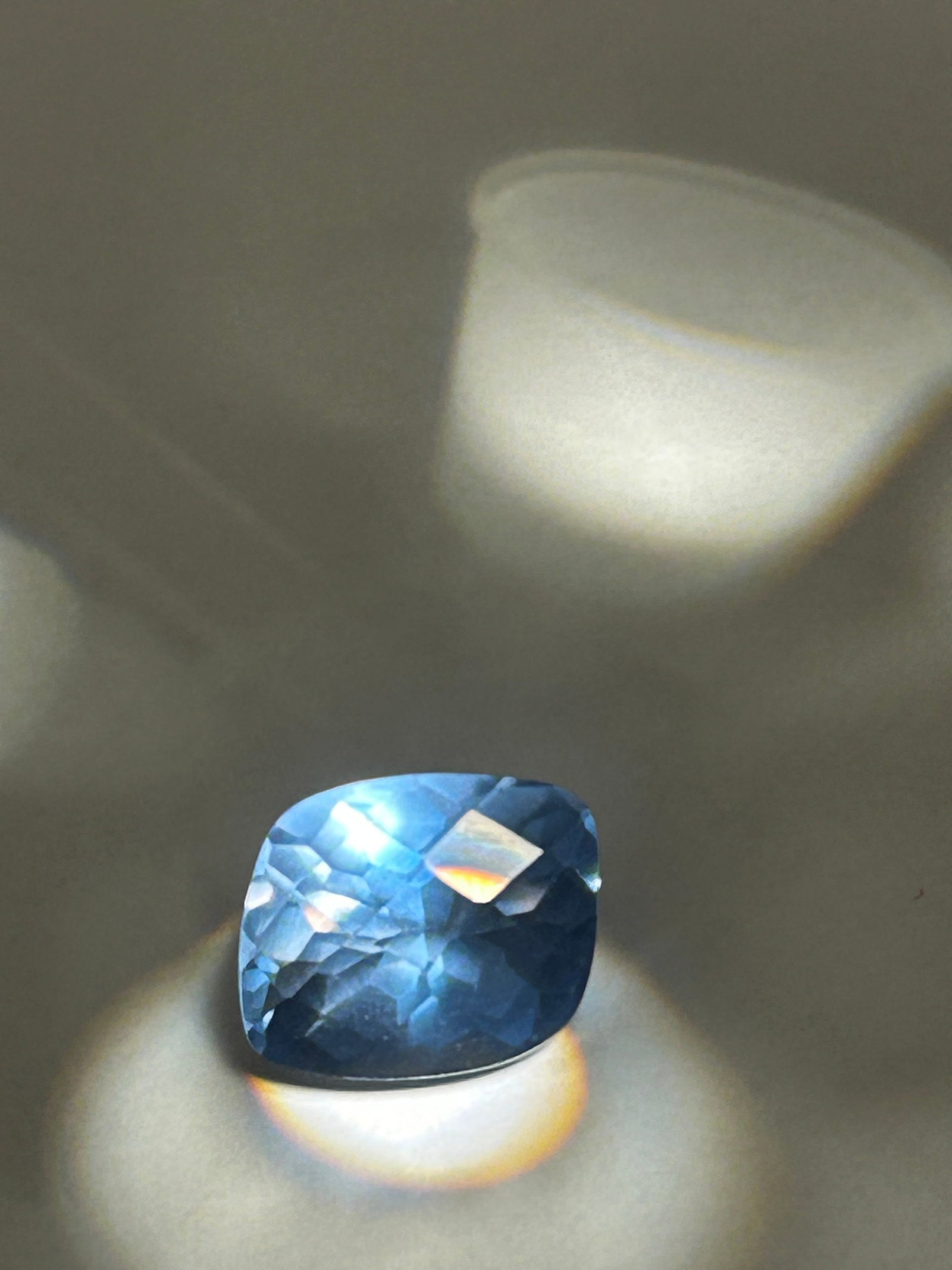 10.25 Carat ---- Blue Spinel ---- Freeform Faceted -- LAB GROWN IGI Certified: 10.25 Carat ---- Blue Spinel ---- Freeform Faceted