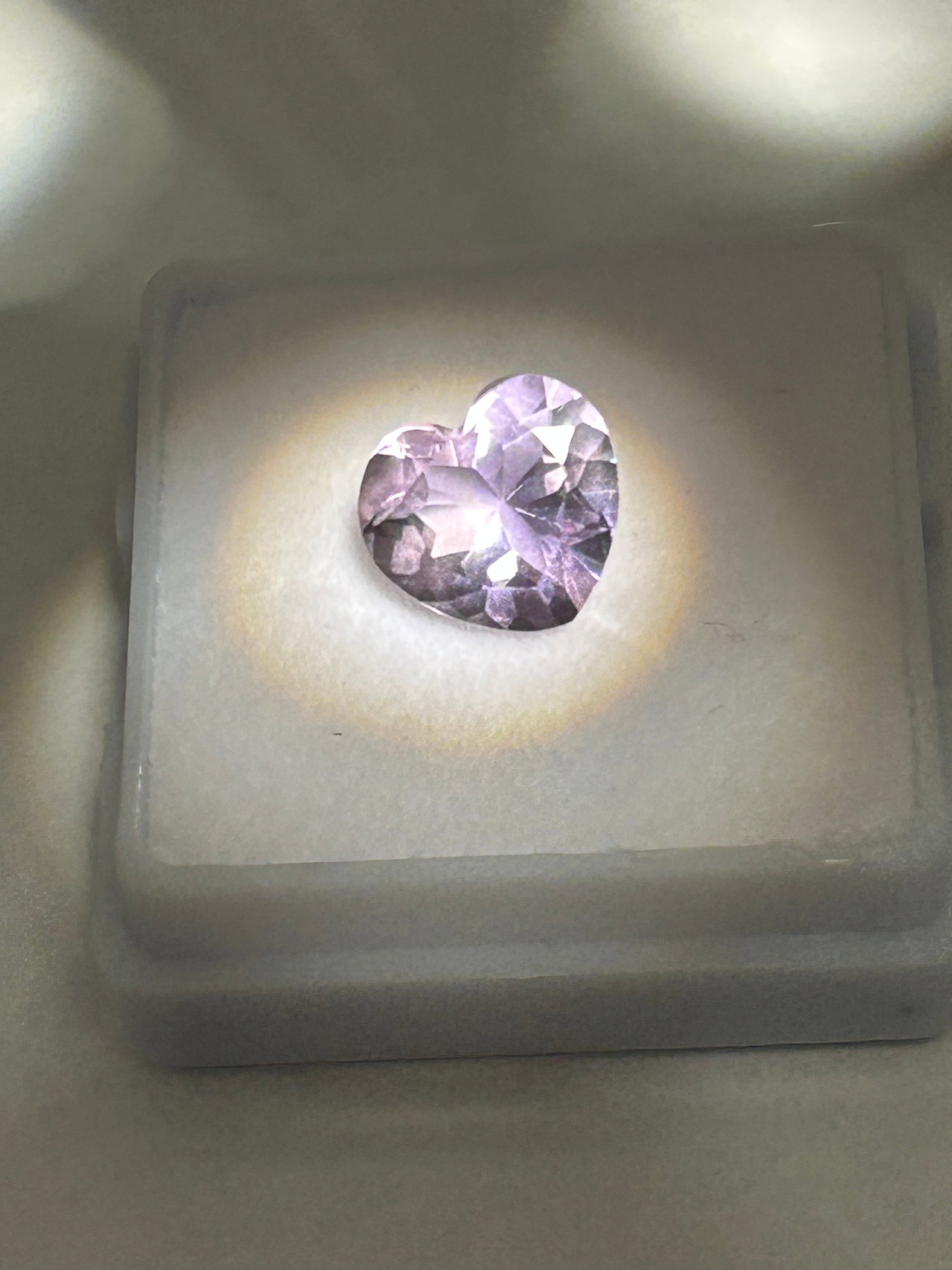 2.10 Carat ---- Lavender Amethyst ---- Heart Mixed Cut -- NATURAL IGI Certified: 2.10 Carat ---- Lavender Amethyst ---- Heart Mixed Cut