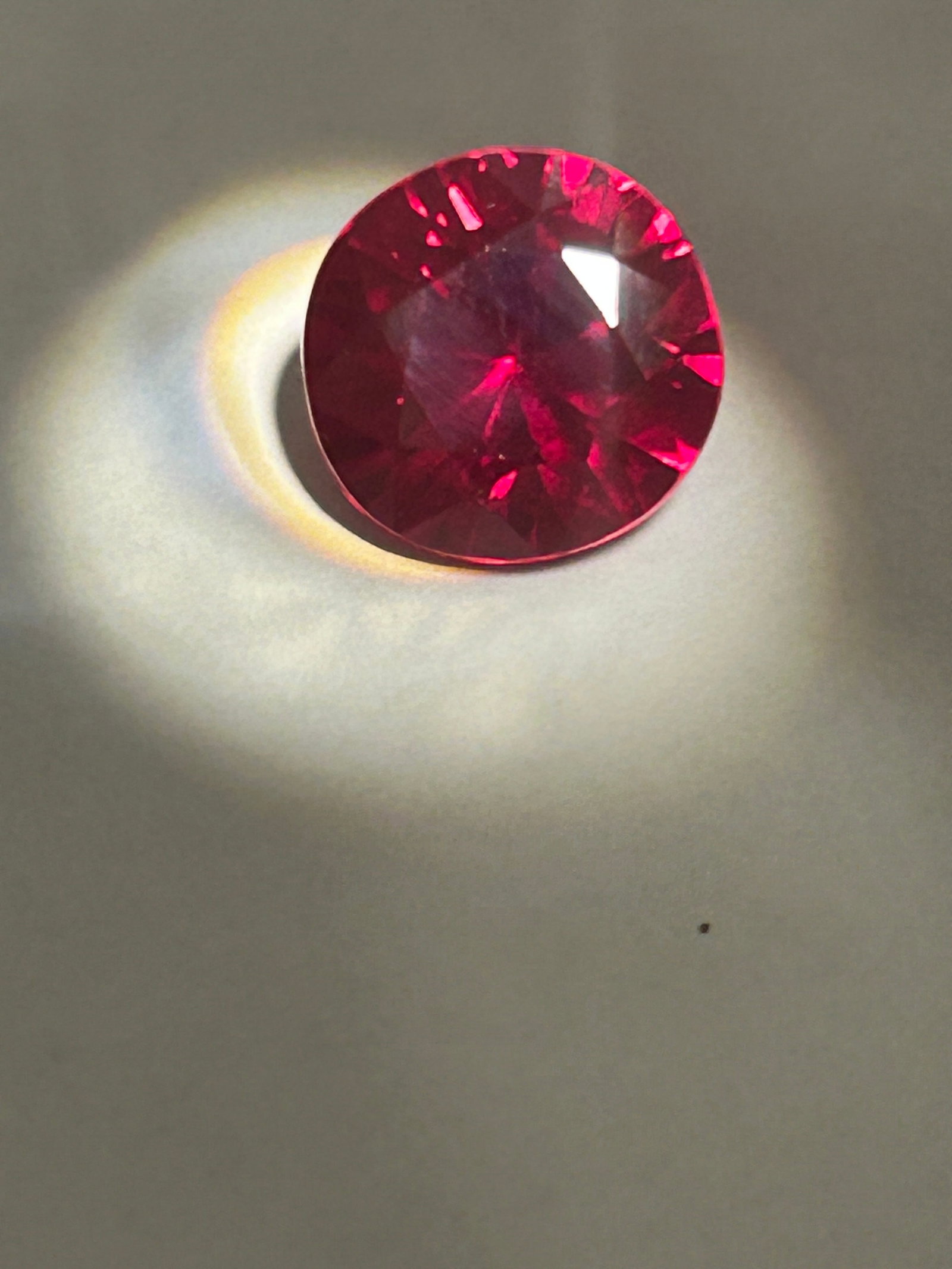 10.26 Carat ---Blood Ruby --- Brilliant Round Cut --- LAB GROWN IGI Certified: 10.26 Carat ---Blood Ruby --- Brilliant Round Cut