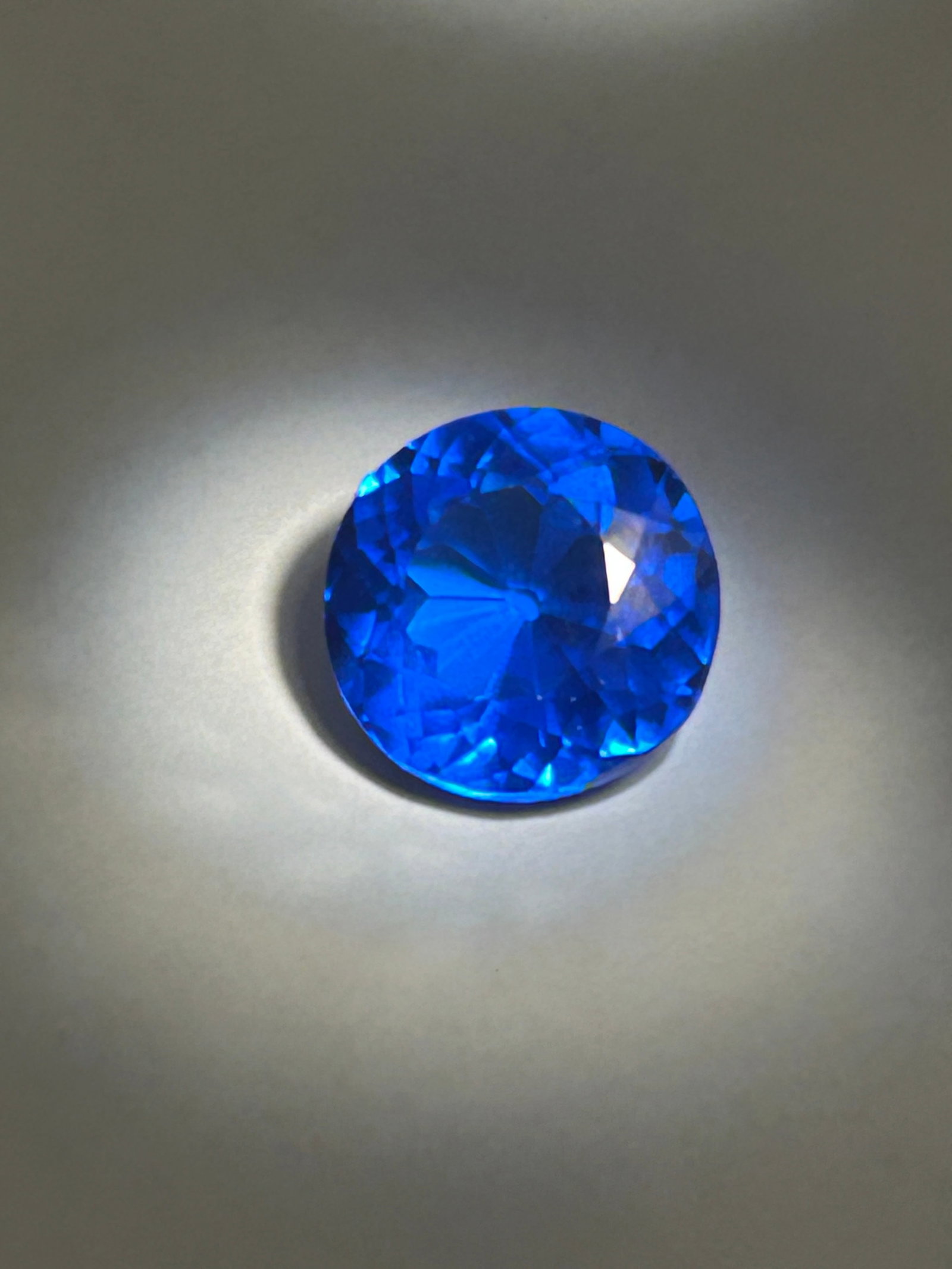 10.85 Carat --- Royal Blue Spinel --- Brilliant Round Cut --- LAB GROWN IGI Certified: 10.85 Carat --- Royal Blue Spinel --- Brilliant Round Cut