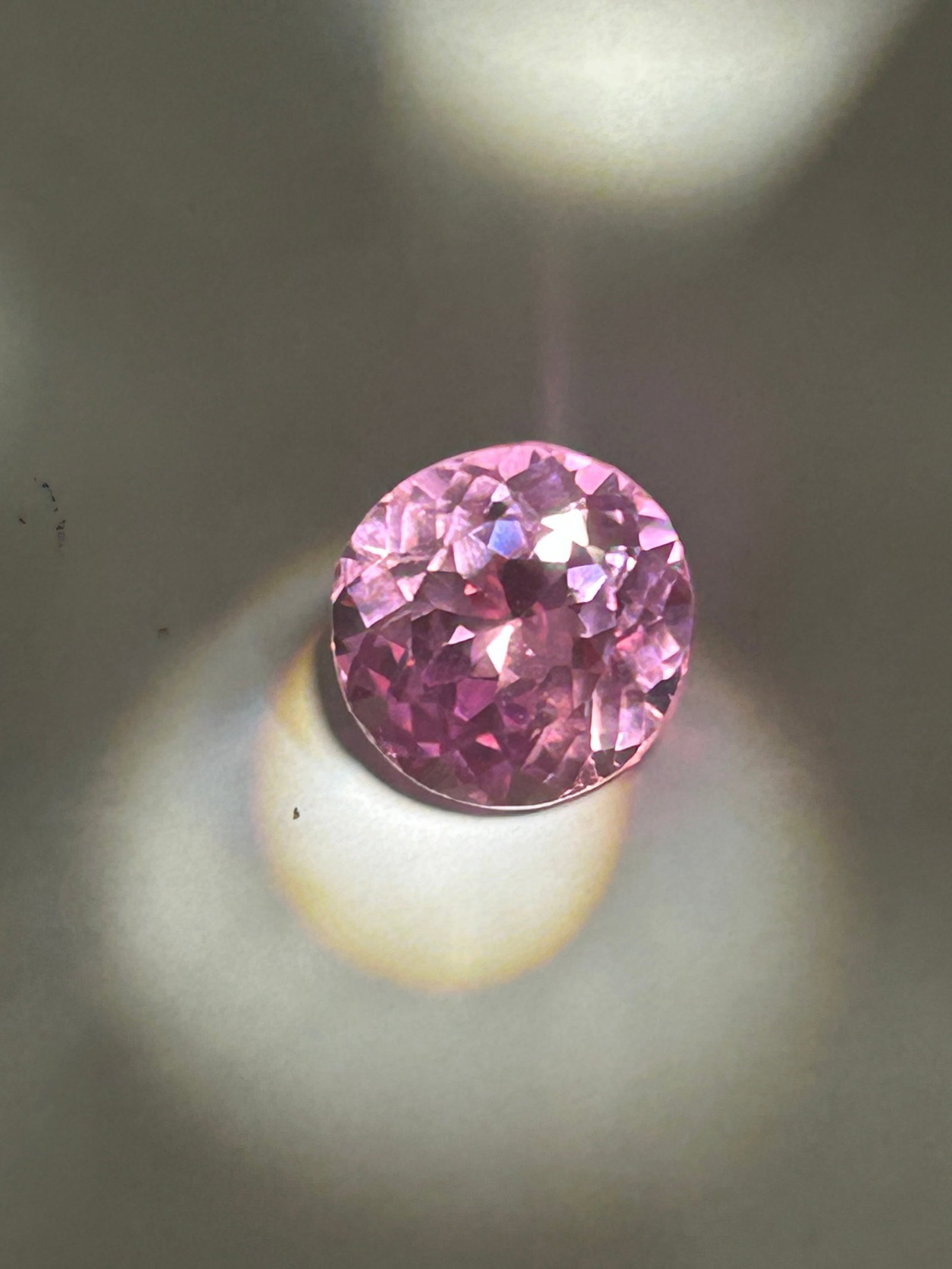 8.46 Carat --- Light Pink Sapphire --- Round Cut --- LAB GROWN IGI Certified: 8.46 Carat --- Light Pink Sapphire --- Round Cut