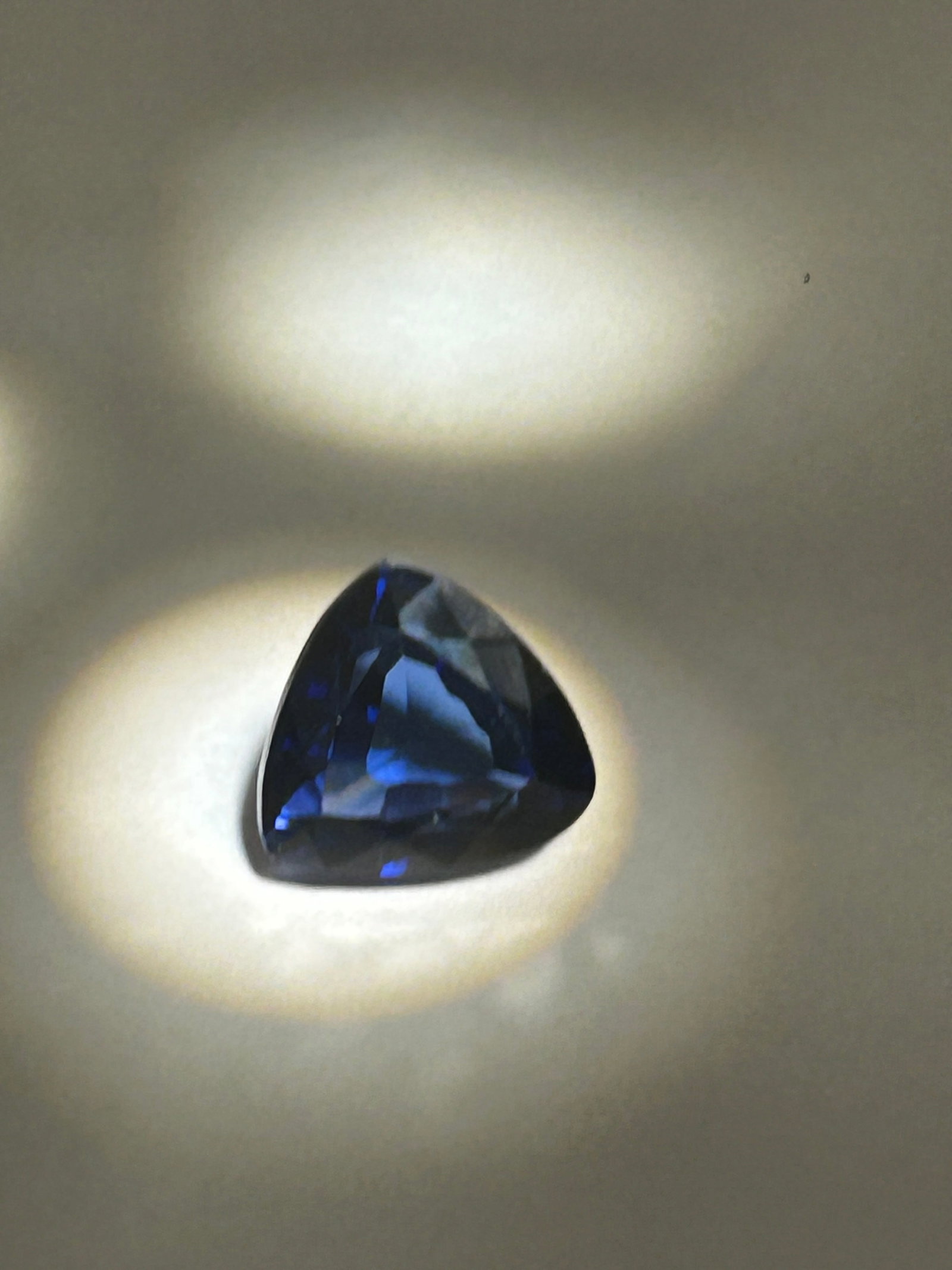 12.55 Carat --- Violet Blue Sapphire --- Trillion Cut--- LAB GROWN -- IGI Certified: 4.33 Carat --- Violet Blue Sapphire --- Oval Mixed Cut
