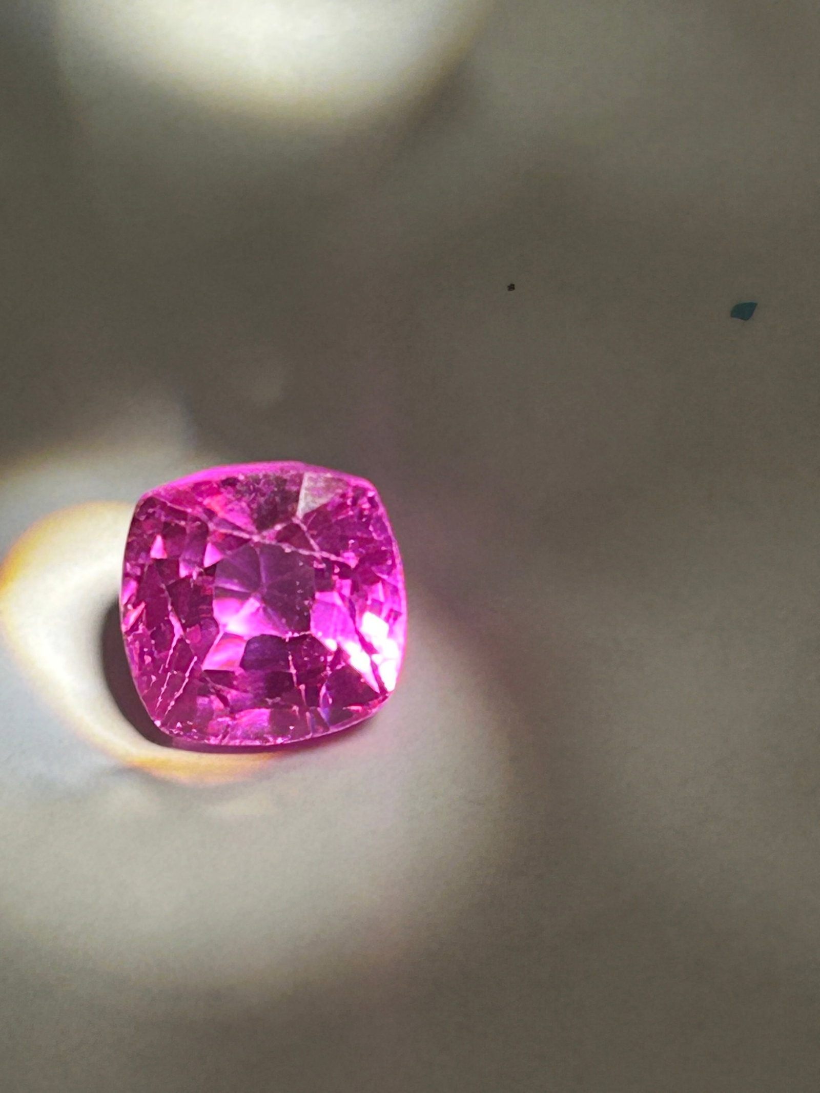 9.14 Carat --- Pink Sapphire --- Cushion Cut--- LAB GROWN -- IGI Certified: 9.14 Carat --- Pink Sapphire --- Cushion Cut