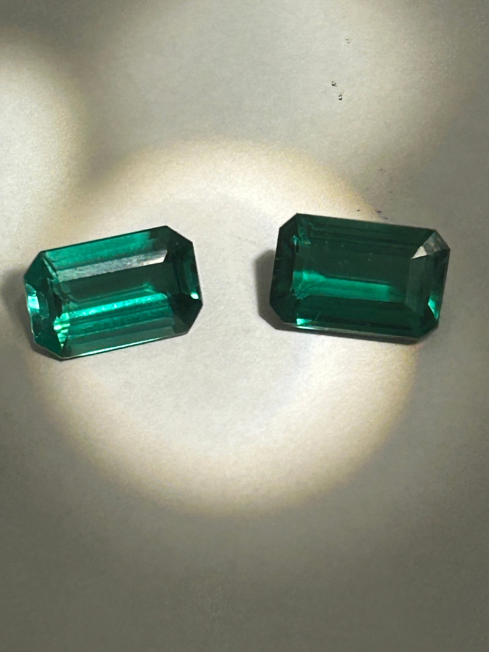 12.20 Carat --- Tsavorite PAIR --- Emerald Cut --- Certified (1 of 4)