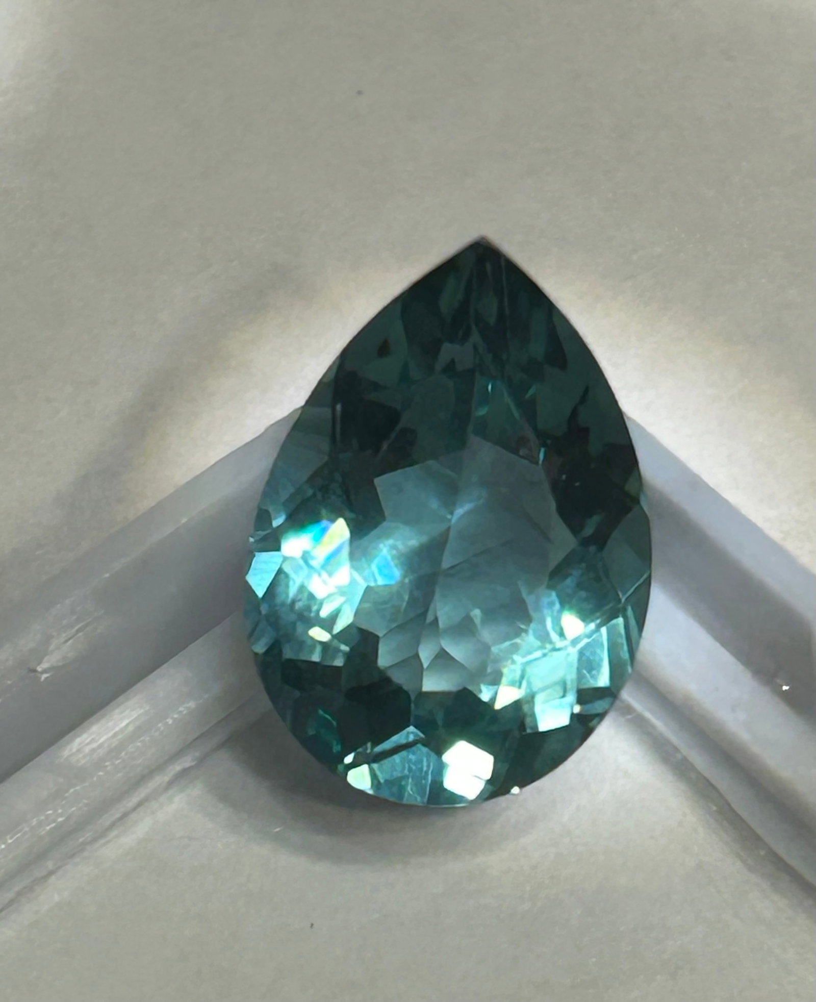 7.00 Carat -- Green Tourmaline --Pear Cut --- EGL Certified: Highly visible gemstone sourced from Brazilian mines. Frequently used as centerpieces for statement rings or pendants due to their high brilliance and vivid color.