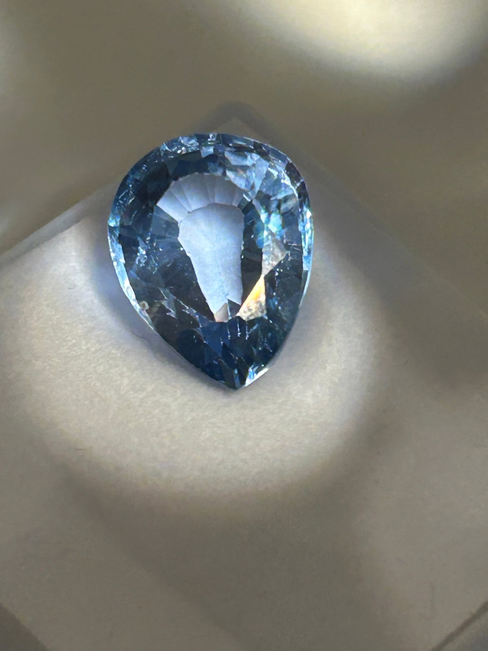11.30 Carat --- Natural Aquamarine --- Pear Cut ---- EGL Certified: Aquamarines are prized for their cool, tranquil colors and excellent brilliance. The generous size of this stone makes it an ideal center piece for statement fine jewelry