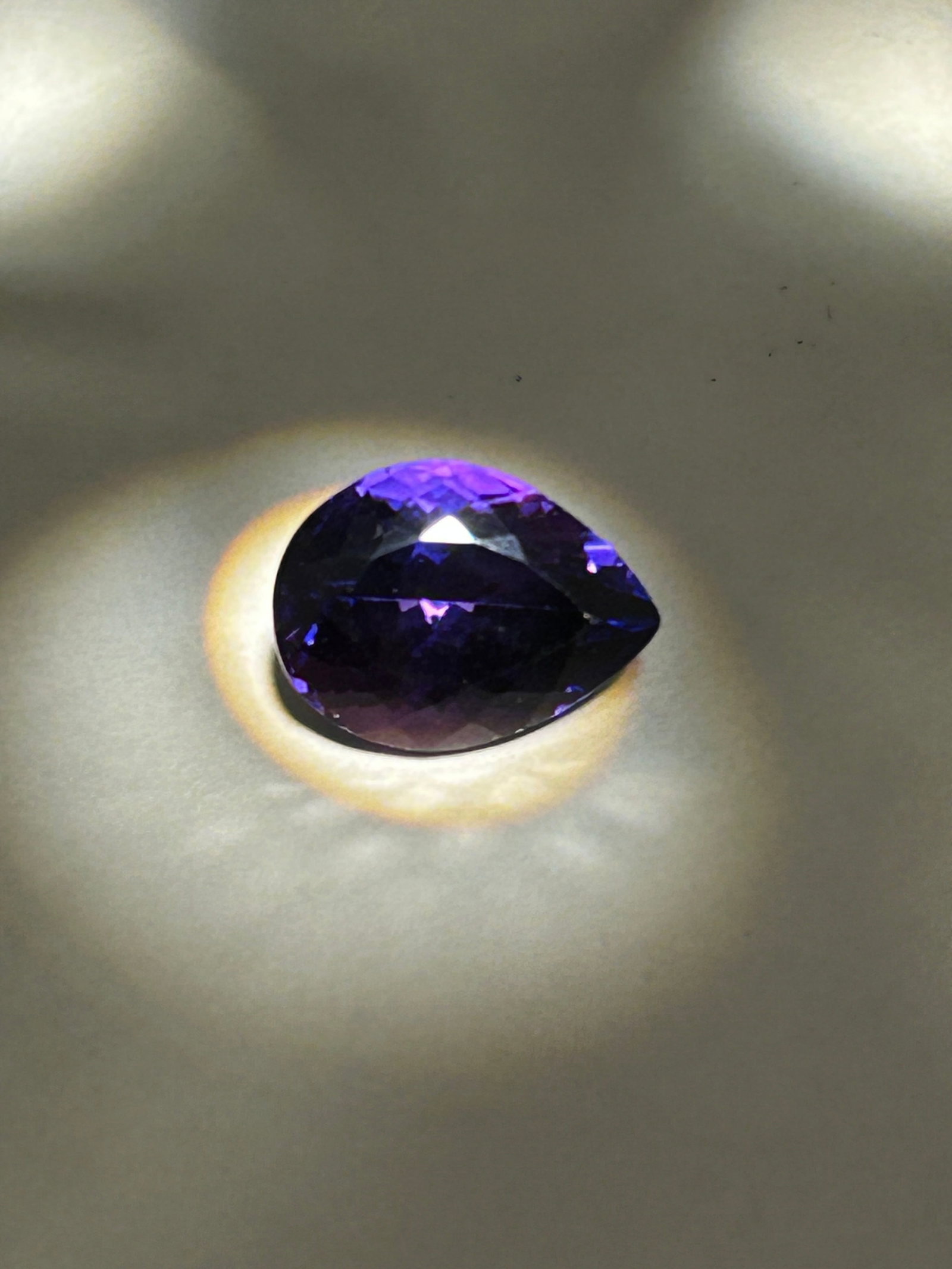6.35 Carat -- Ceylon Java Plum Sapphire -- Pear Cut --- Certified (1 of 4)