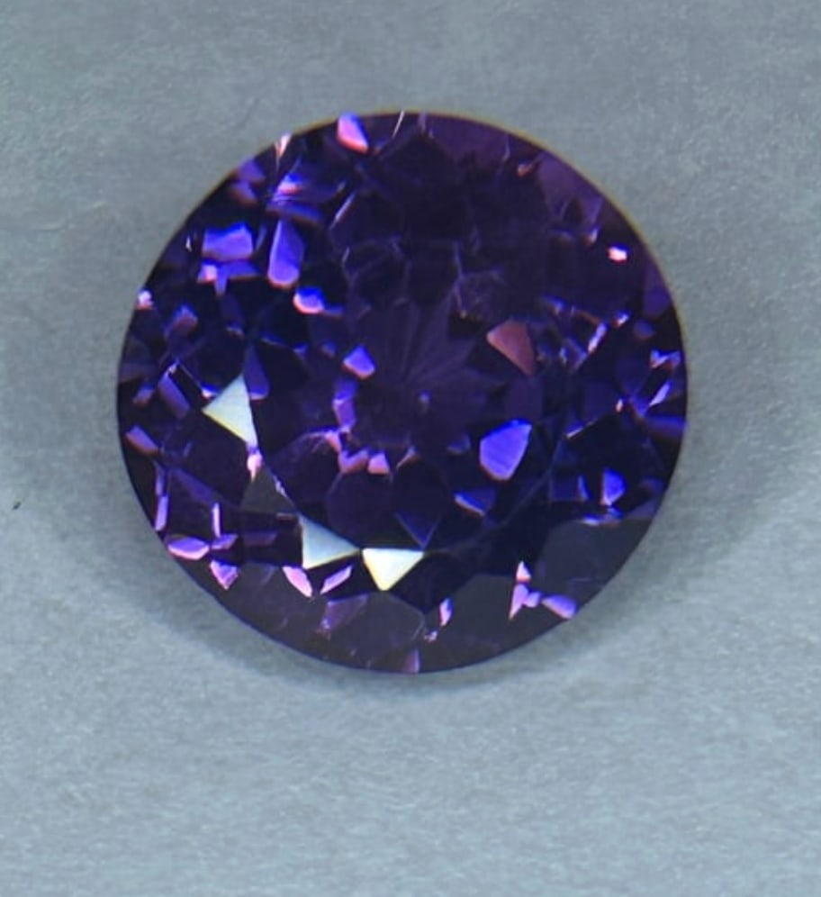 6.15 Carat -- Purple Tanzanite -- Round Cut --- EGL Certified (1 of 5)