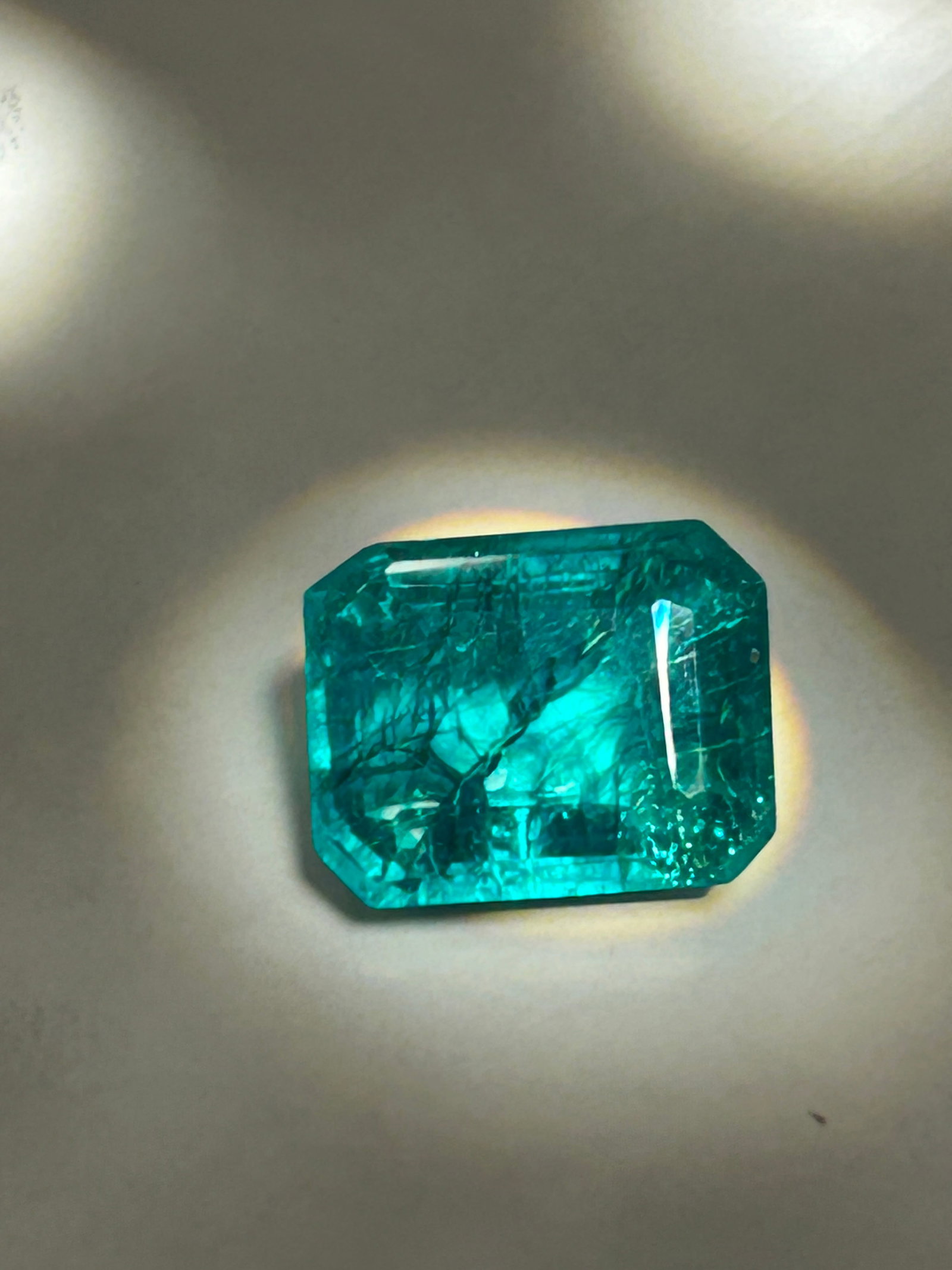 10.00 Carat --- Colombian Green Emerald --Emerald Step Cut: a rectangular emerald step-cut that highlights a vivid, deep green color. Sourced from Colombia, these stones are renowned for superior color saturation and are often enhanced with oil for clarity