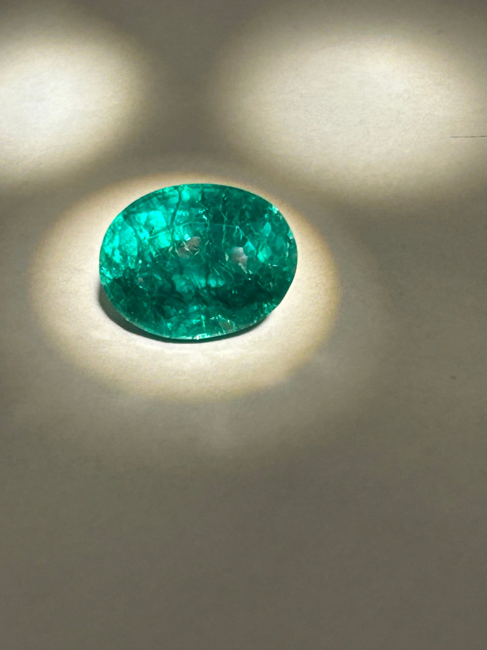 10.30 Carat ---- Colombian Emerald --- Oval Cut: Featuring a stunning, vivid green color and requiring significant, skilled craftsmanship to balance its inclusions with its brilliant cut. Such a large, high-quality stone is exceptionally rare, boast