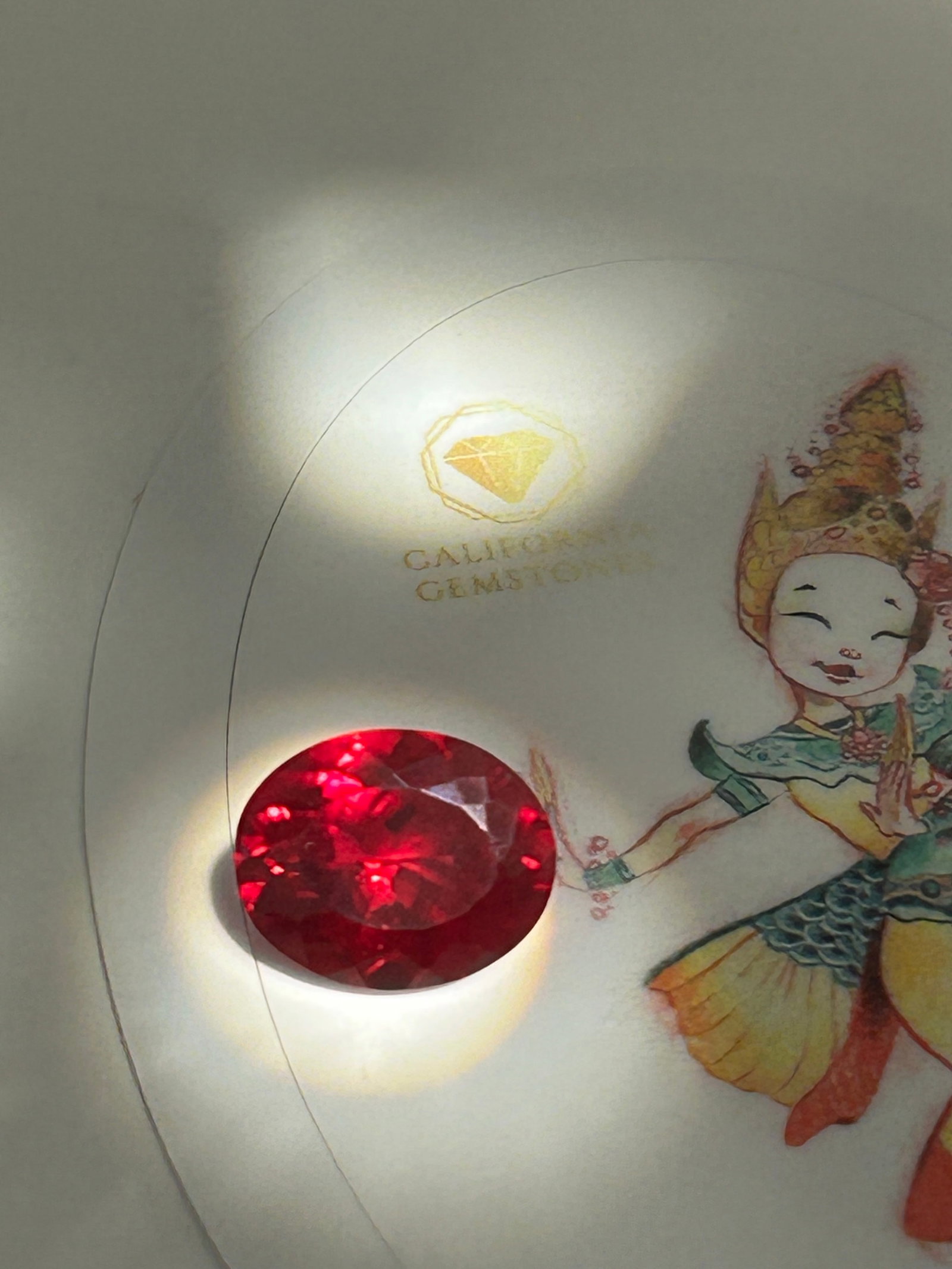 7 Carat ---- Mozambique Blood Ruby ---- Oval Cut: A highly prestigious, exceptional gemstone. Features a vivid, saturated "pigeon blood" red hue with warm undertones. Its oval cut is expertly faceted to maximize brilliant light return, while the ston