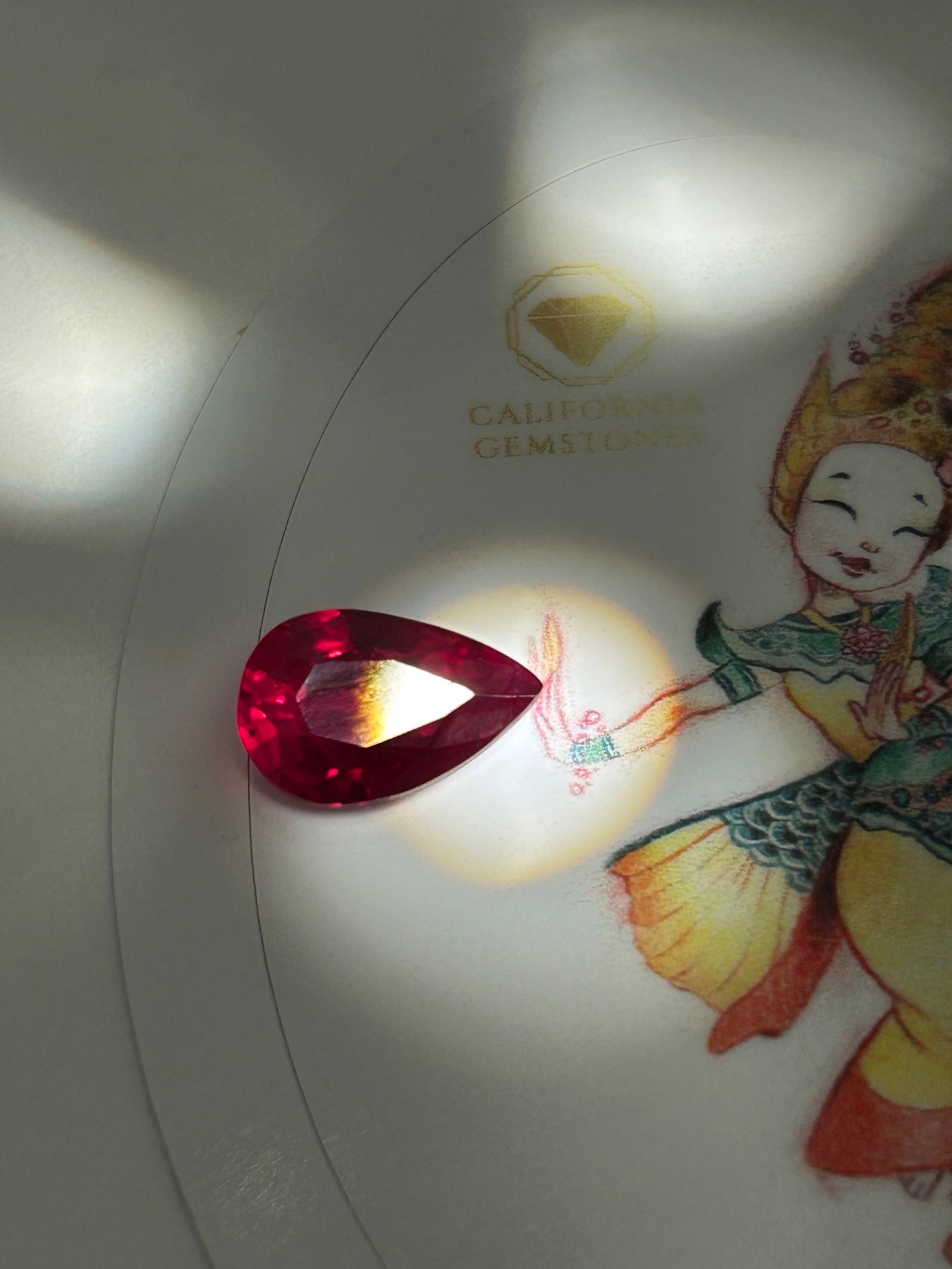 6.20 Carat ---- Ruby ---- Pear Cut