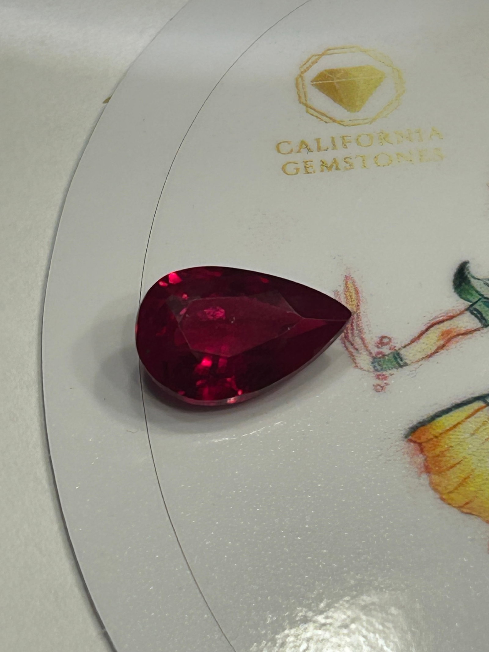 6.20 Carat ---- Ruby ---- Pear Cut - 4