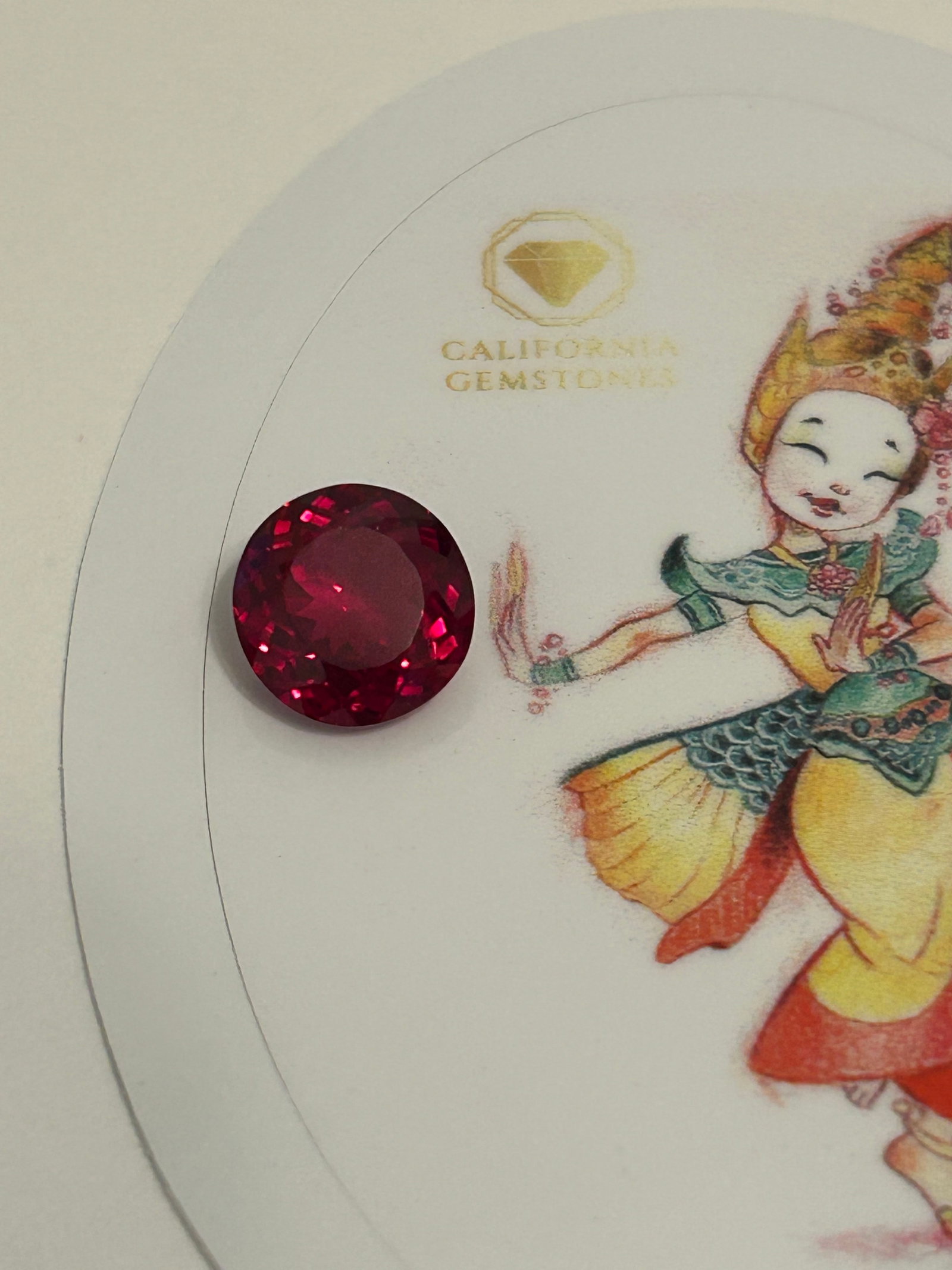 6.15 Carat --- Myanmar Red Ruby ---- Brilliant Round Cut (1 of 4)