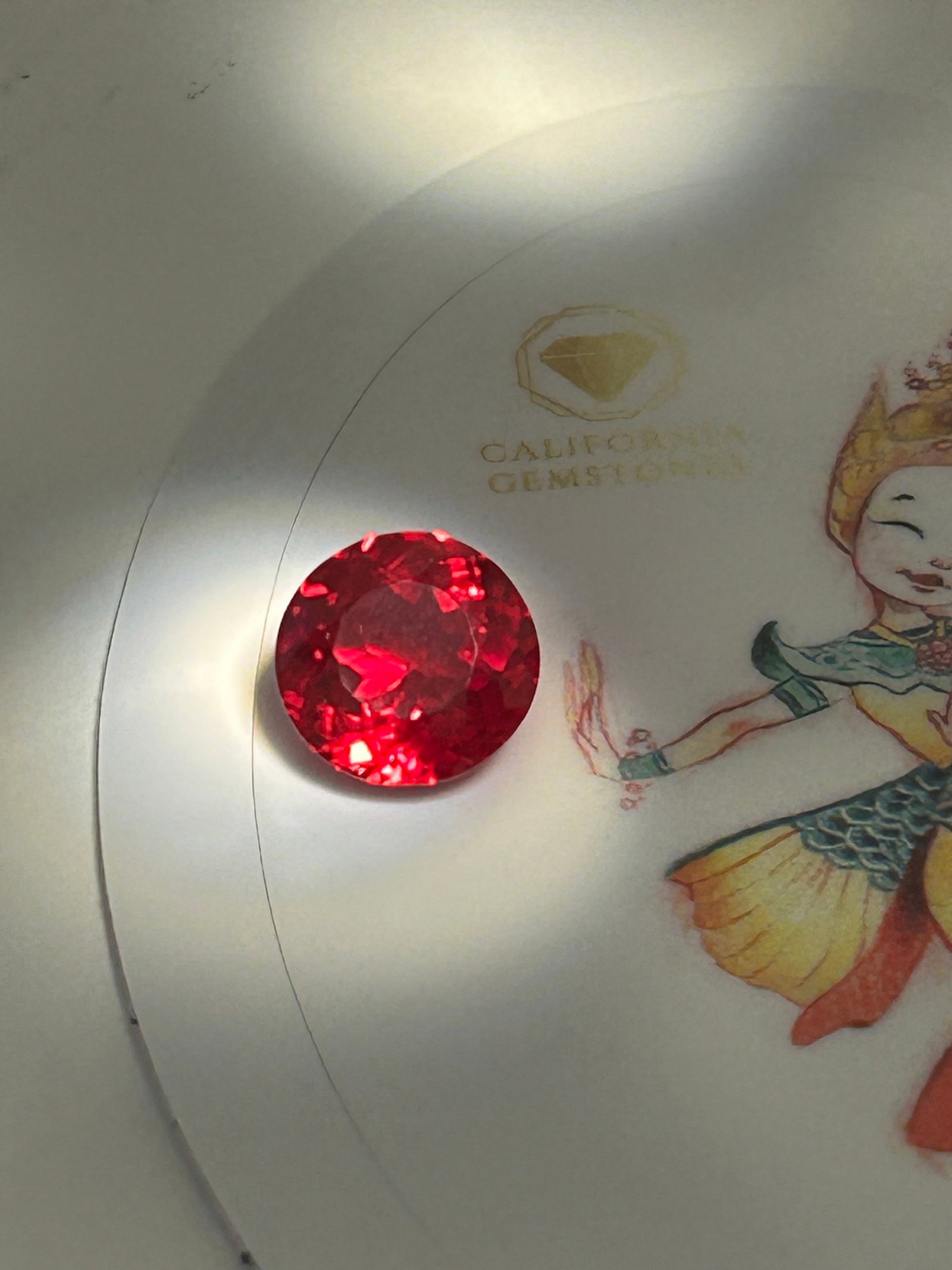 6.15 Carat ---- Mozambique Ruby ----Brilliant Round Cut: Mozambique is known for producing incredibly transparent, vivid red rubies with strong brilliance. Paired with a precision round cut, this stone maximizes fire and light reflection.
