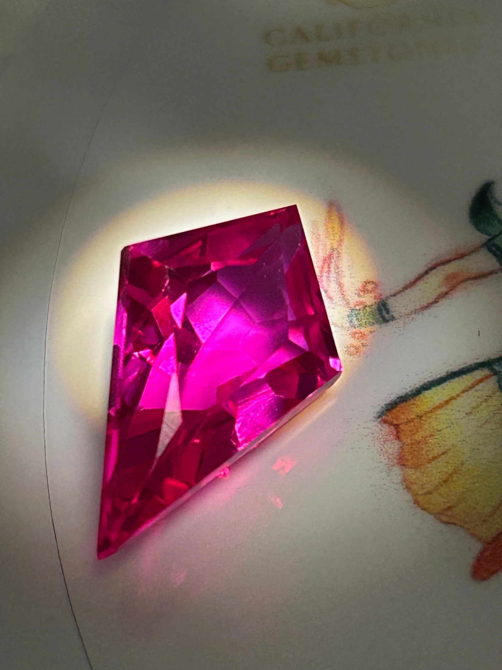7.6 Carat ---- Indian Pink Sapphire ----Fancy Kite Cut: A 7.6-carat Indian pink sapphire in a fancy kite cut is an exceptionally large, rare, and striking gemstone. Indian deposits yield deeply saturated, vibrant stones. Combined with the geometric, dagger