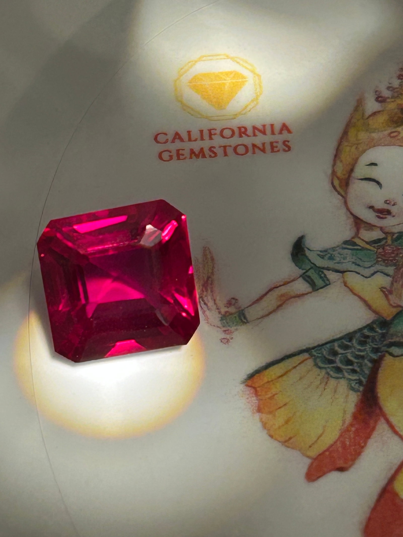 11.05 Carat ---- Tanzanian Jedi Red -Spinel --- Asscher Cut (1 of 4)